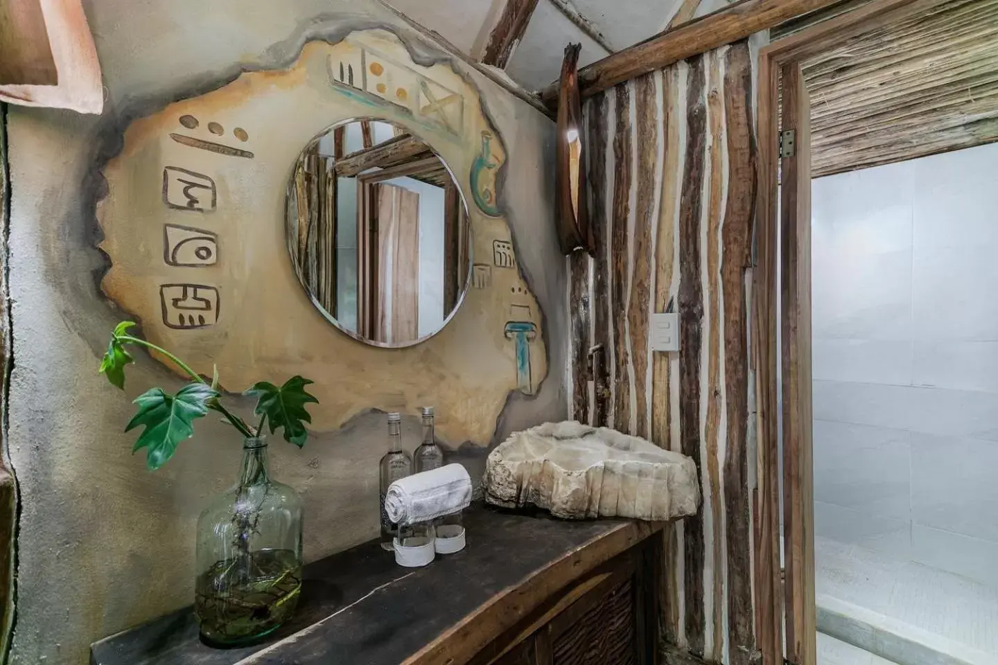 Bathroom in Hidden Treehouse Tulum Eco-Hotel