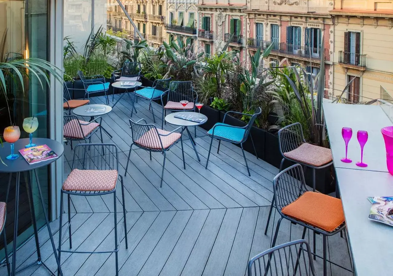 Balcony/Terrace in Axel Hotel Barcelona & Urban Spa- Adults Only