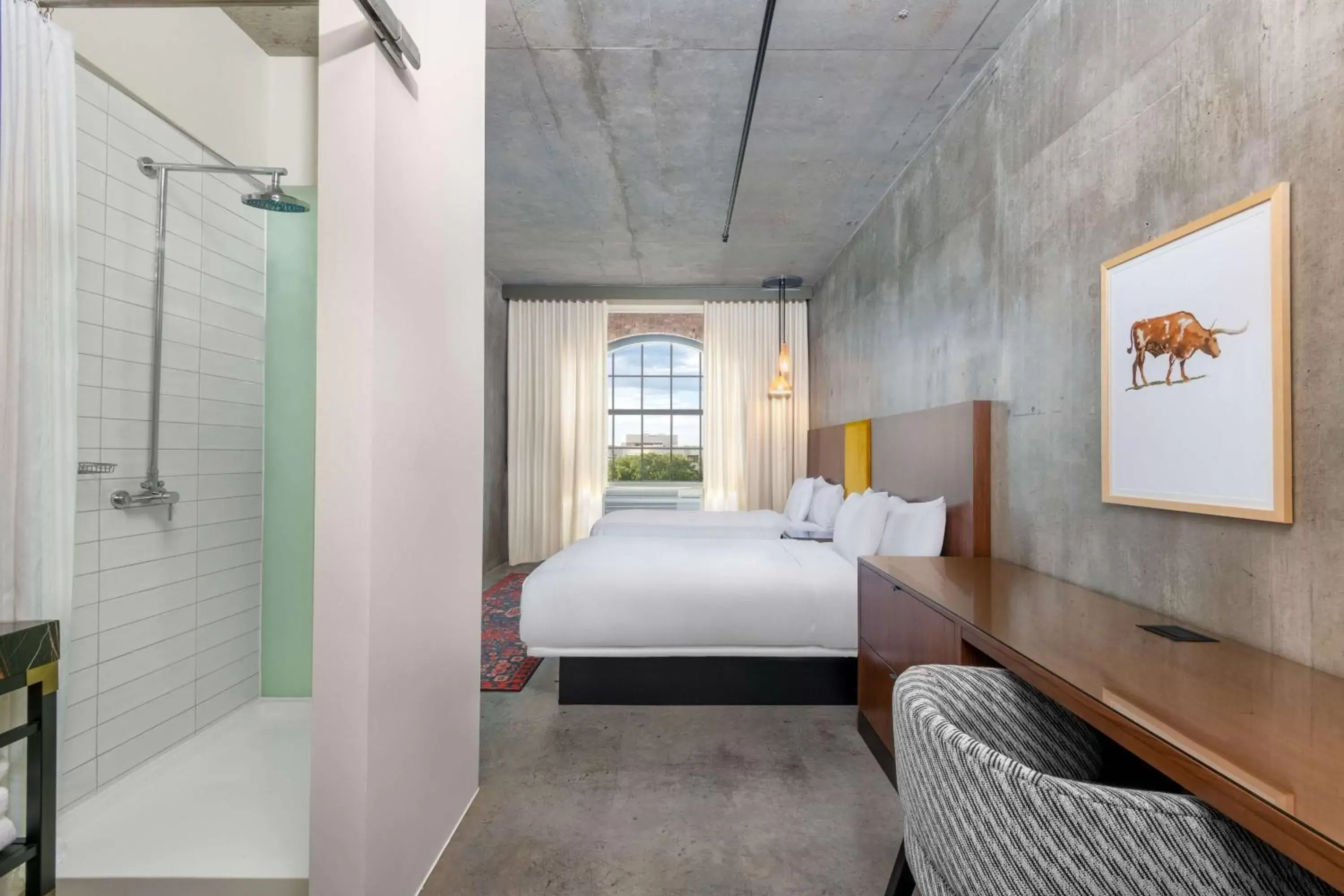 Bathroom, Bed in NYLO Dallas Plano Hotel, Tapestry Collection by Hilton Bathroom, Bed in NYLO Dallas Plano Hotel, Tapestry Collection by Hilton