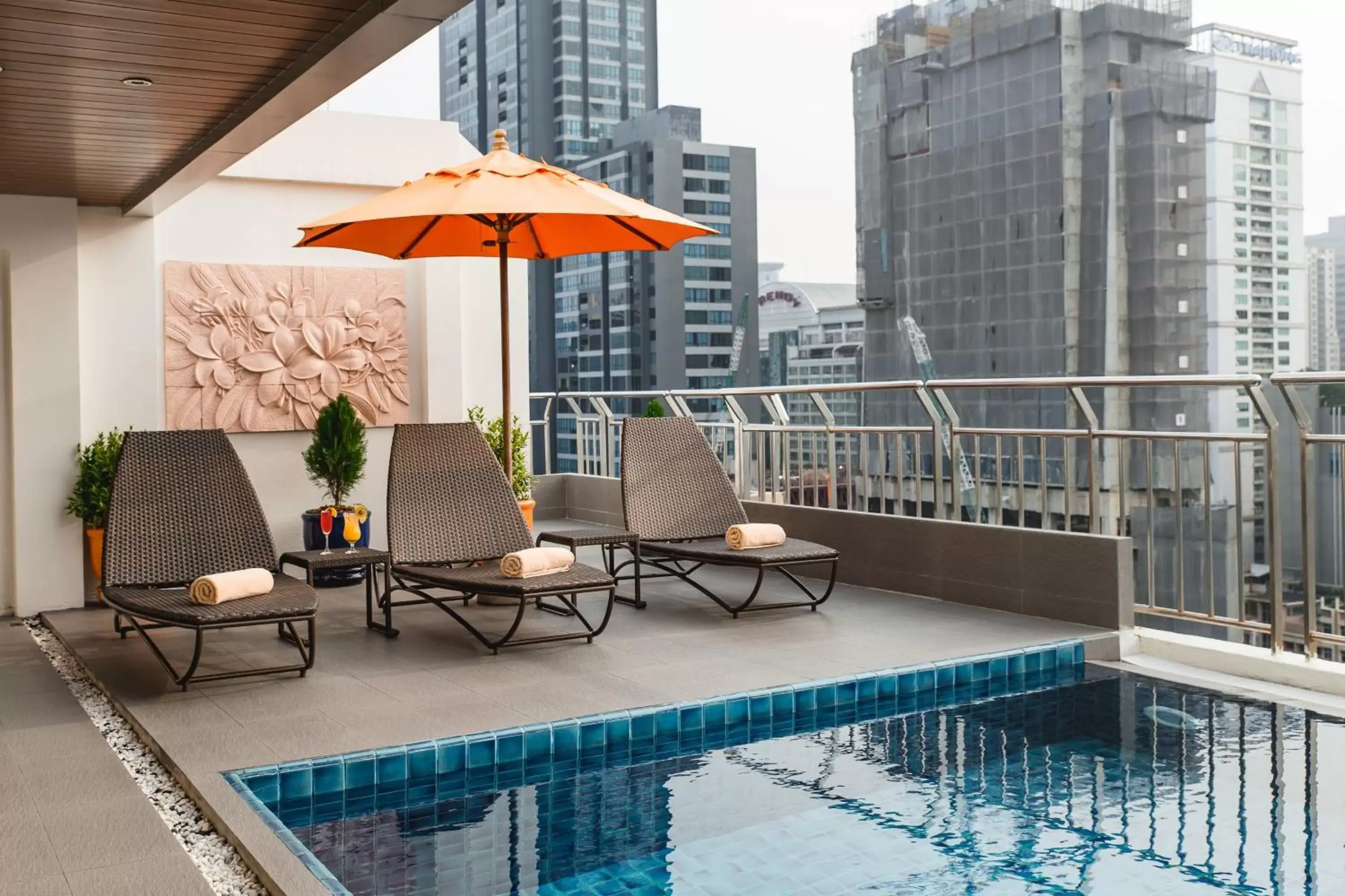 Swimming pool, Patio/Outdoor Area in Adelphi Suites Bangkok - SHA Extra Plus