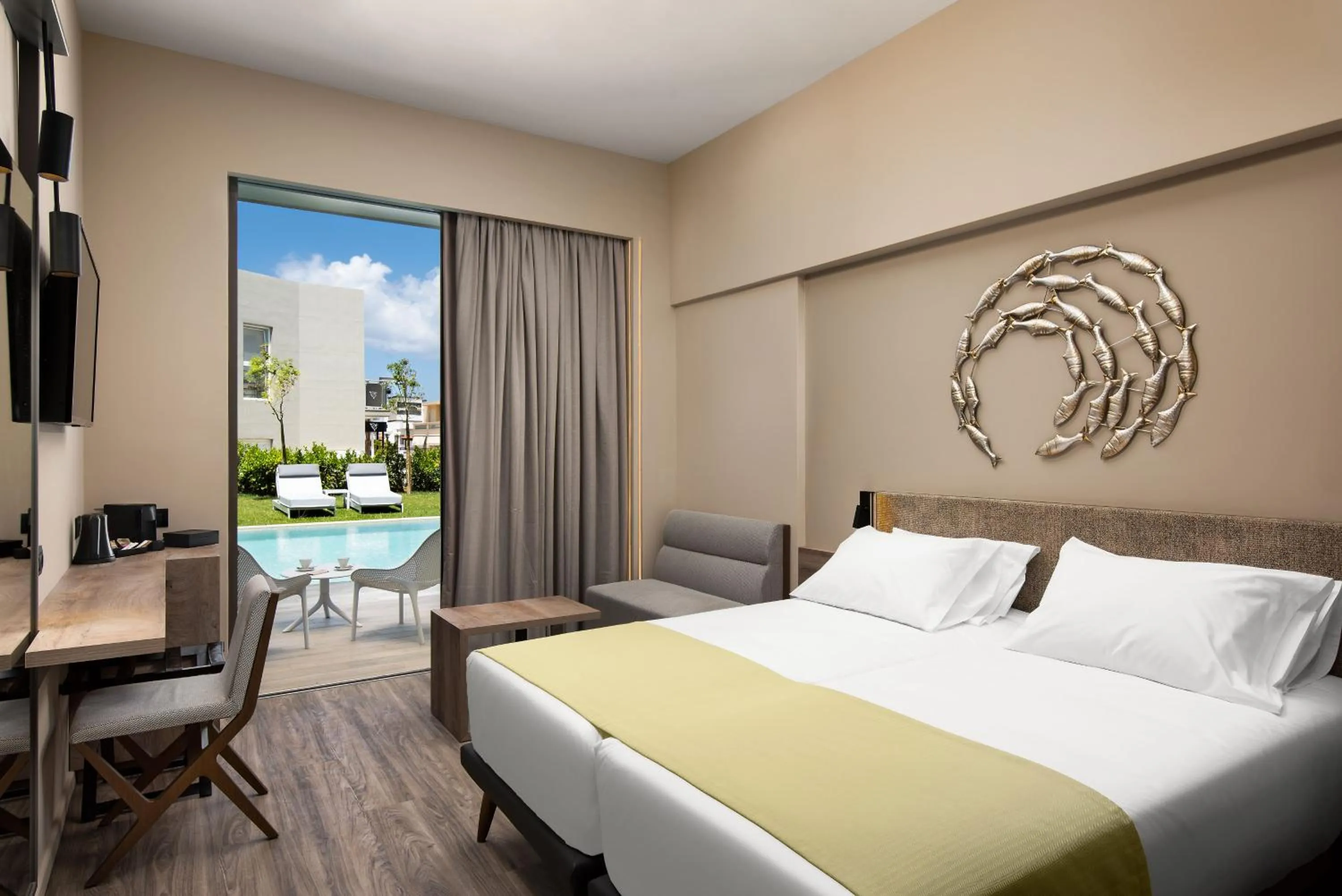 Photo of the whole room, Bed in Atlantica Amalthia Beach Hotel - Adults Only