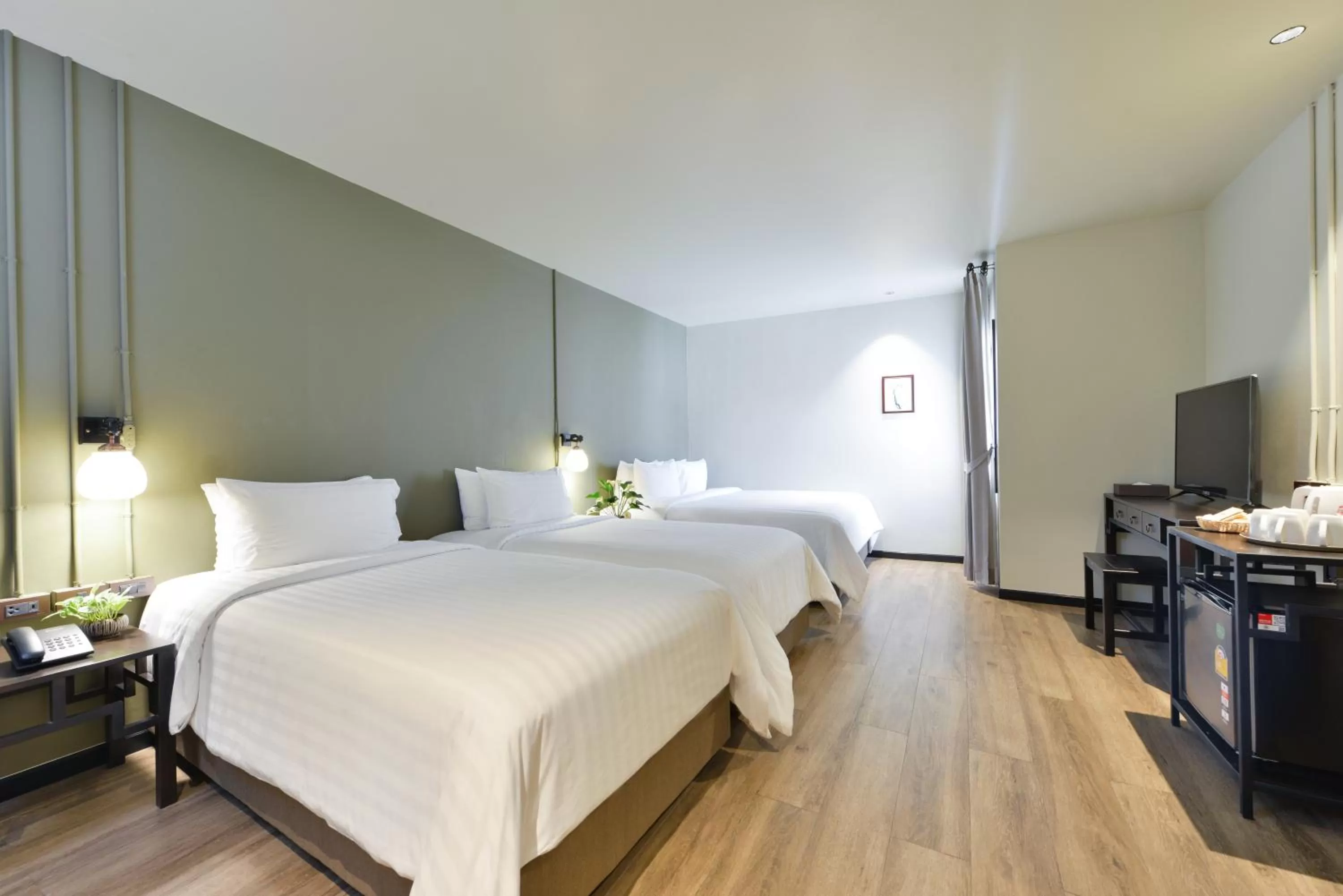 Bed in Oldthaiheng Hotel