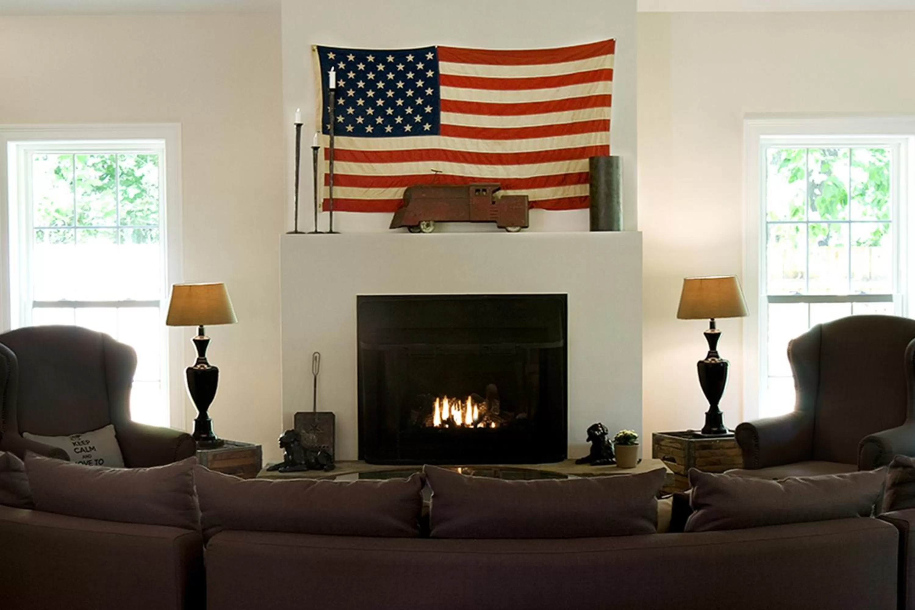 Seating area in On the River Inn