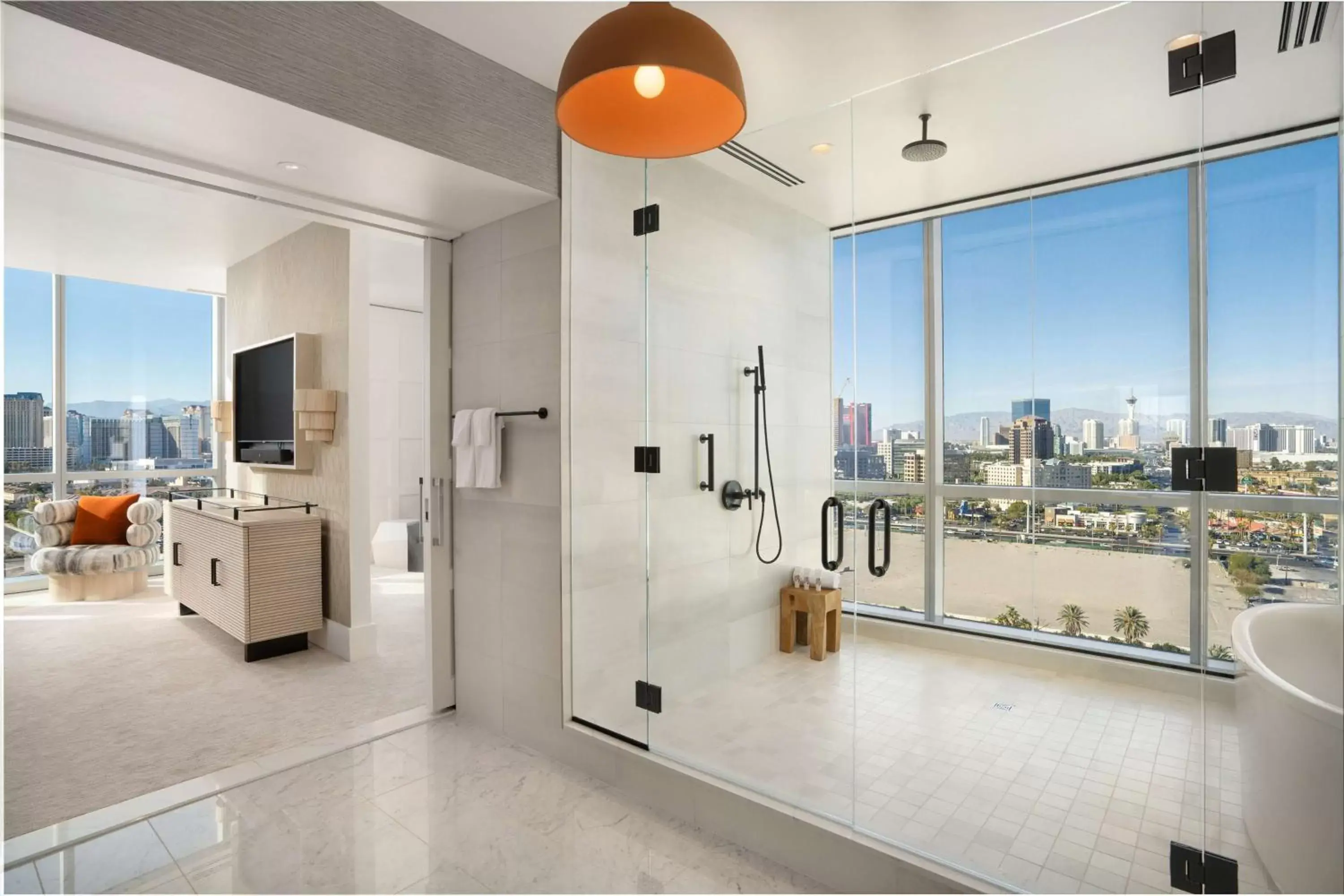Bathroom, Kitchen/Kitchenette in Virgin Hotels Las Vegas, Curio Collection by Hilton