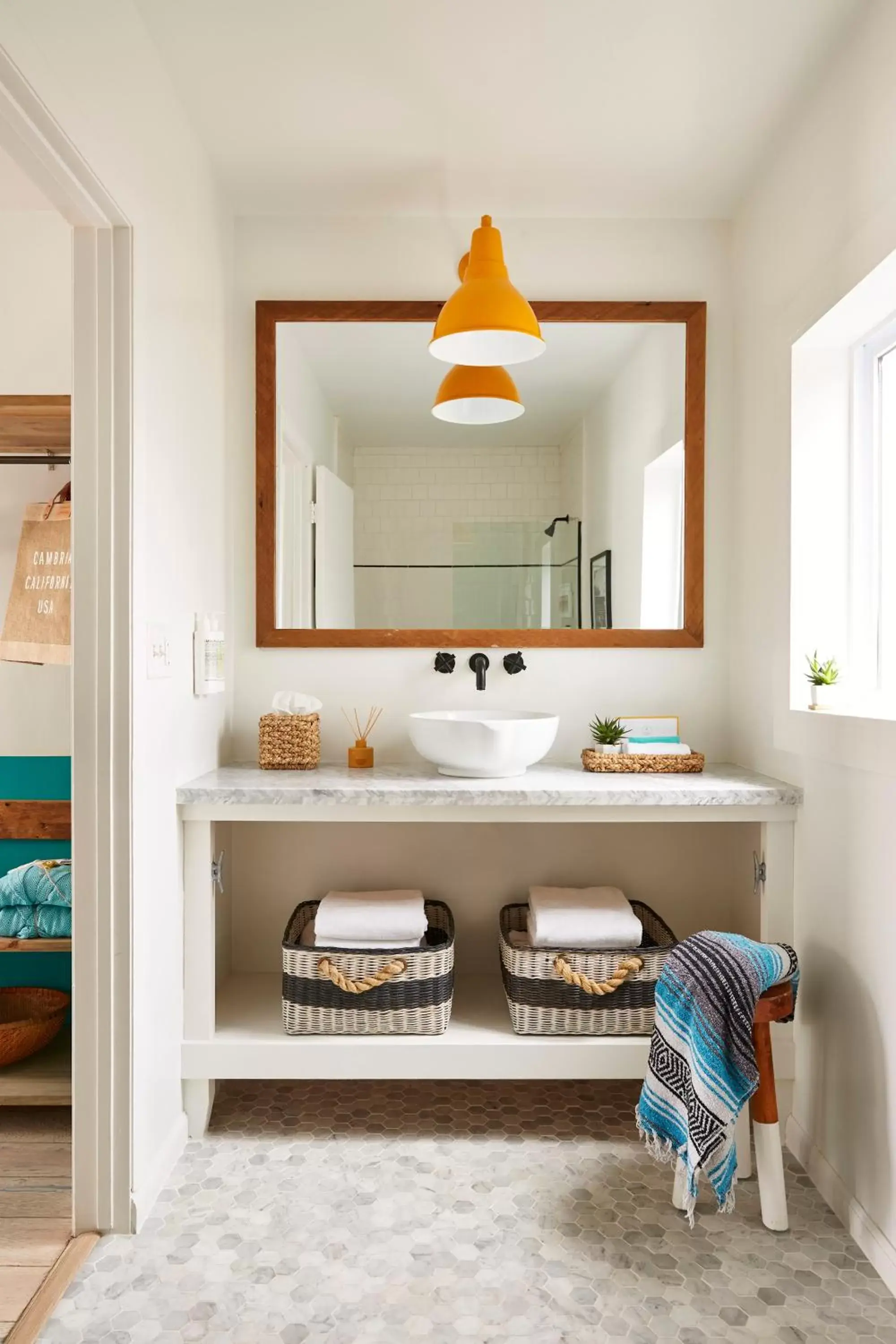 Bathroom in Cambria Beach Lodge