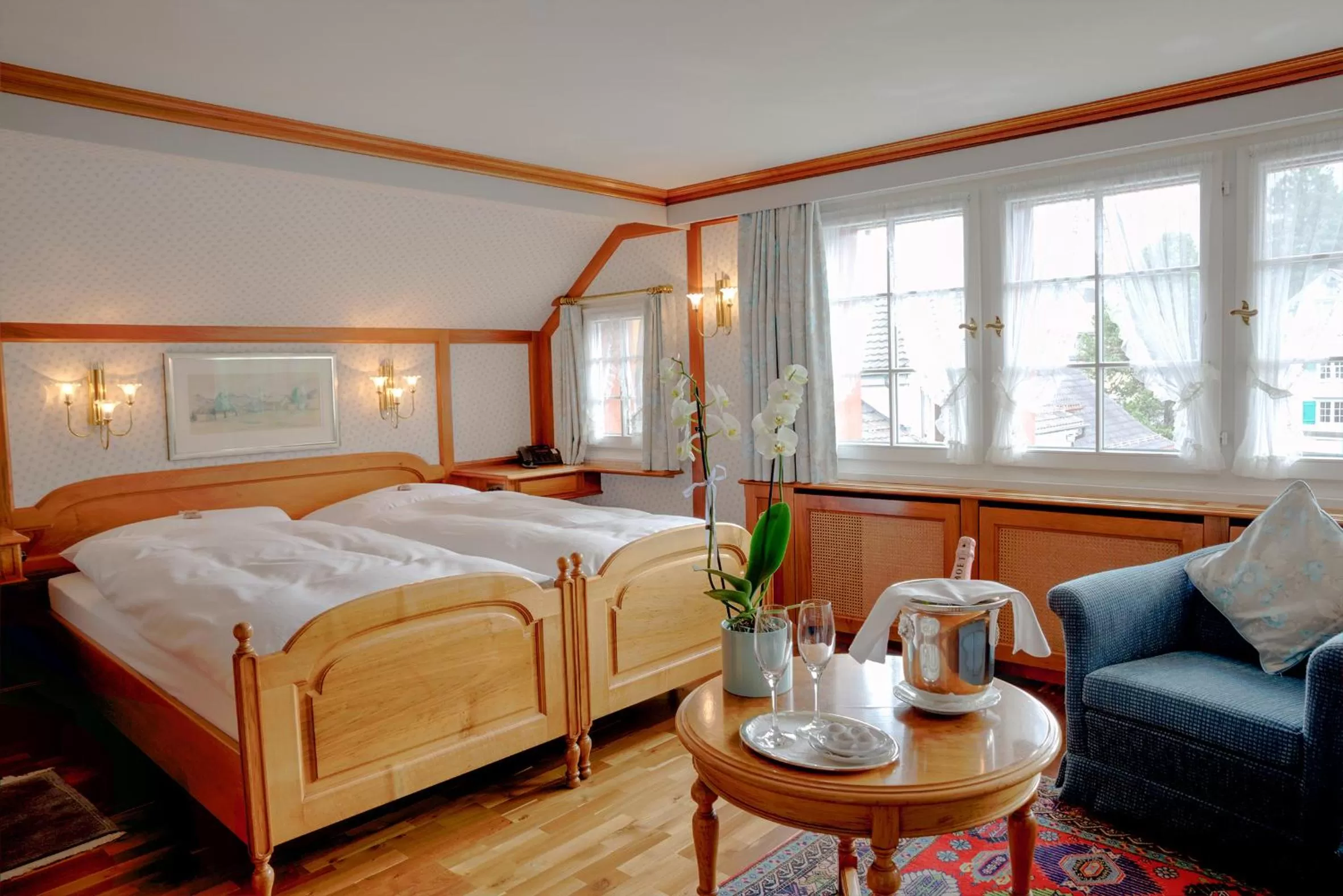 Photo of the whole room, Bed in Hotel Säntis
