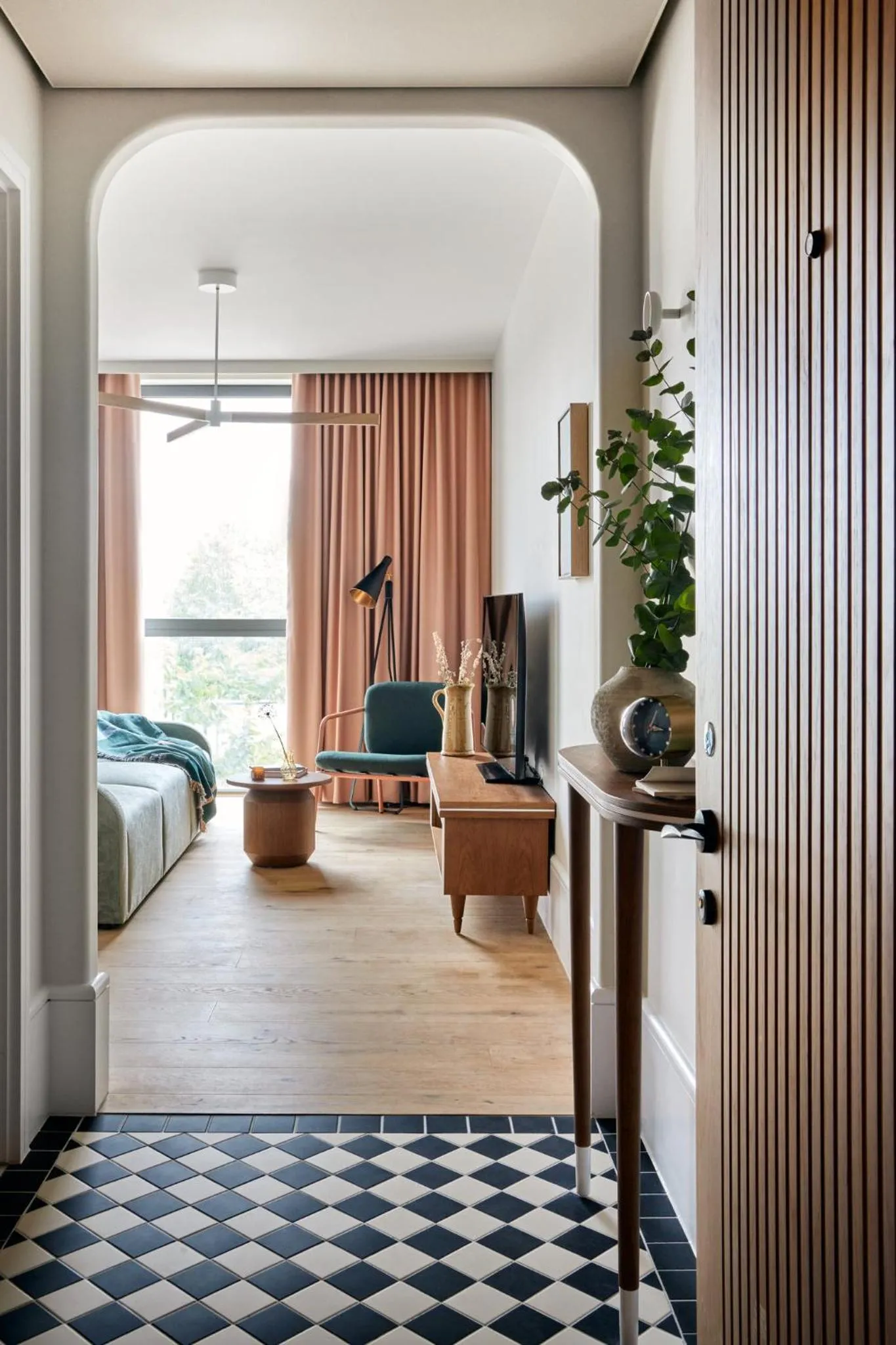 Living room, Bed in Turing Locke Cambridge