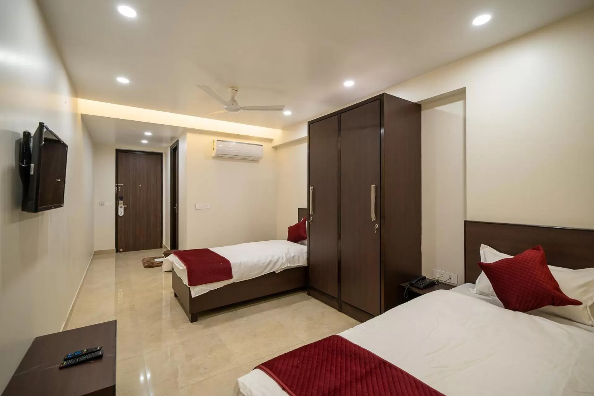 Photo of the whole room, Bed in Sheerha Royal Residency-Near Jaipur Airport