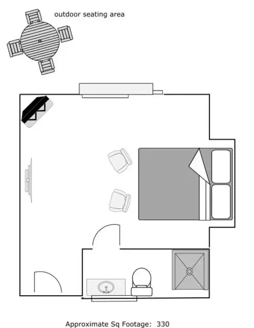 Floor Plan in Mine and Farm, The Inn at Guerneville, CA