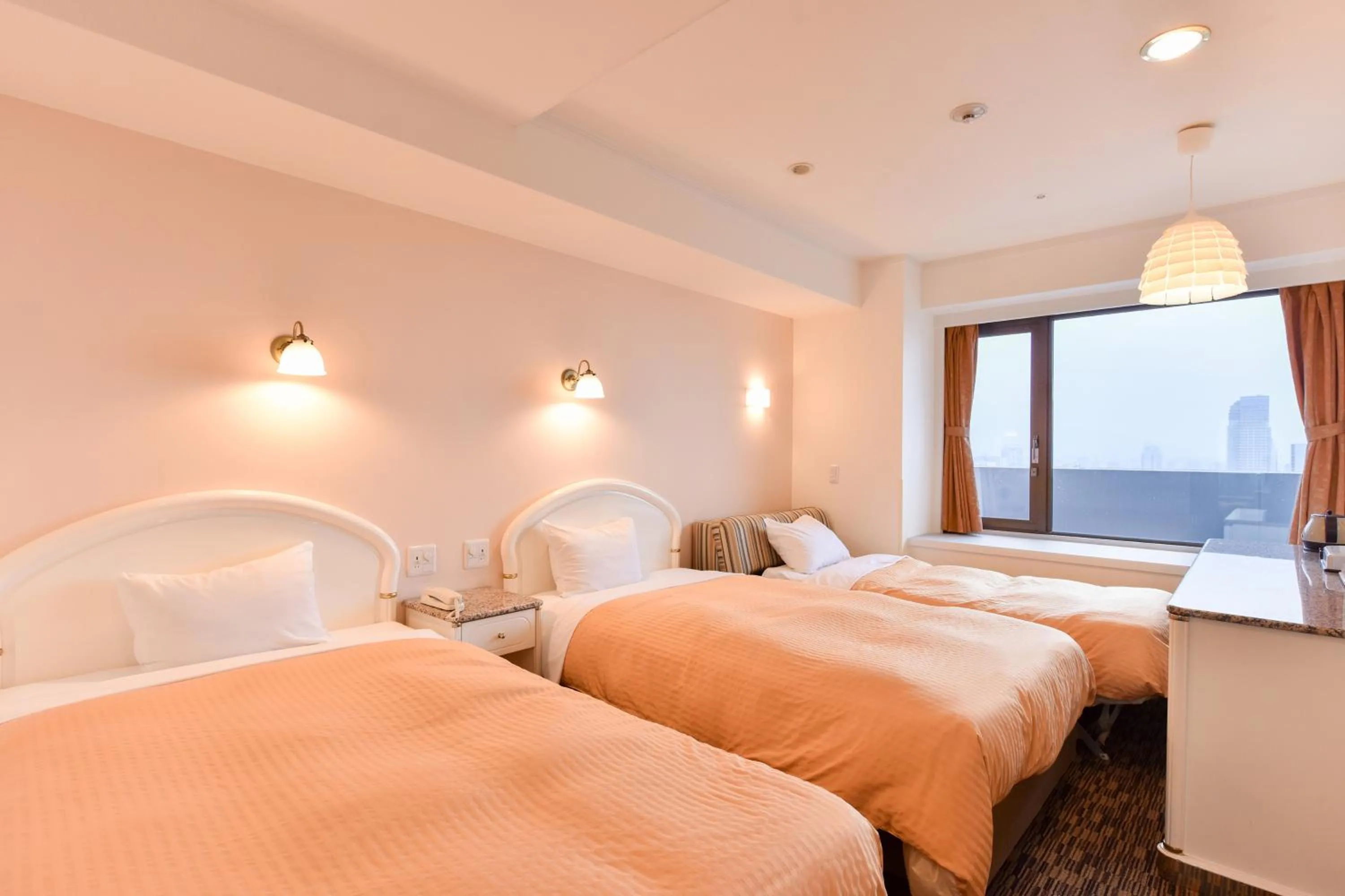 Bed in Kobe Sannomiya Union Hotel