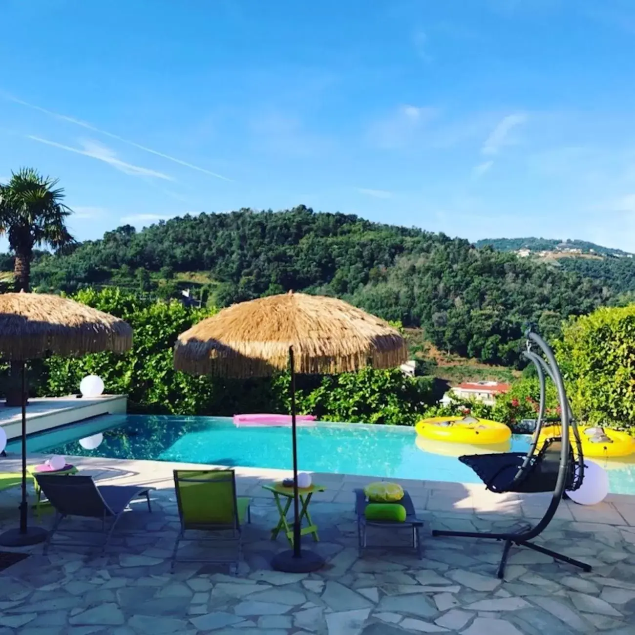 Patio, Swimming Pool in villa santa rita