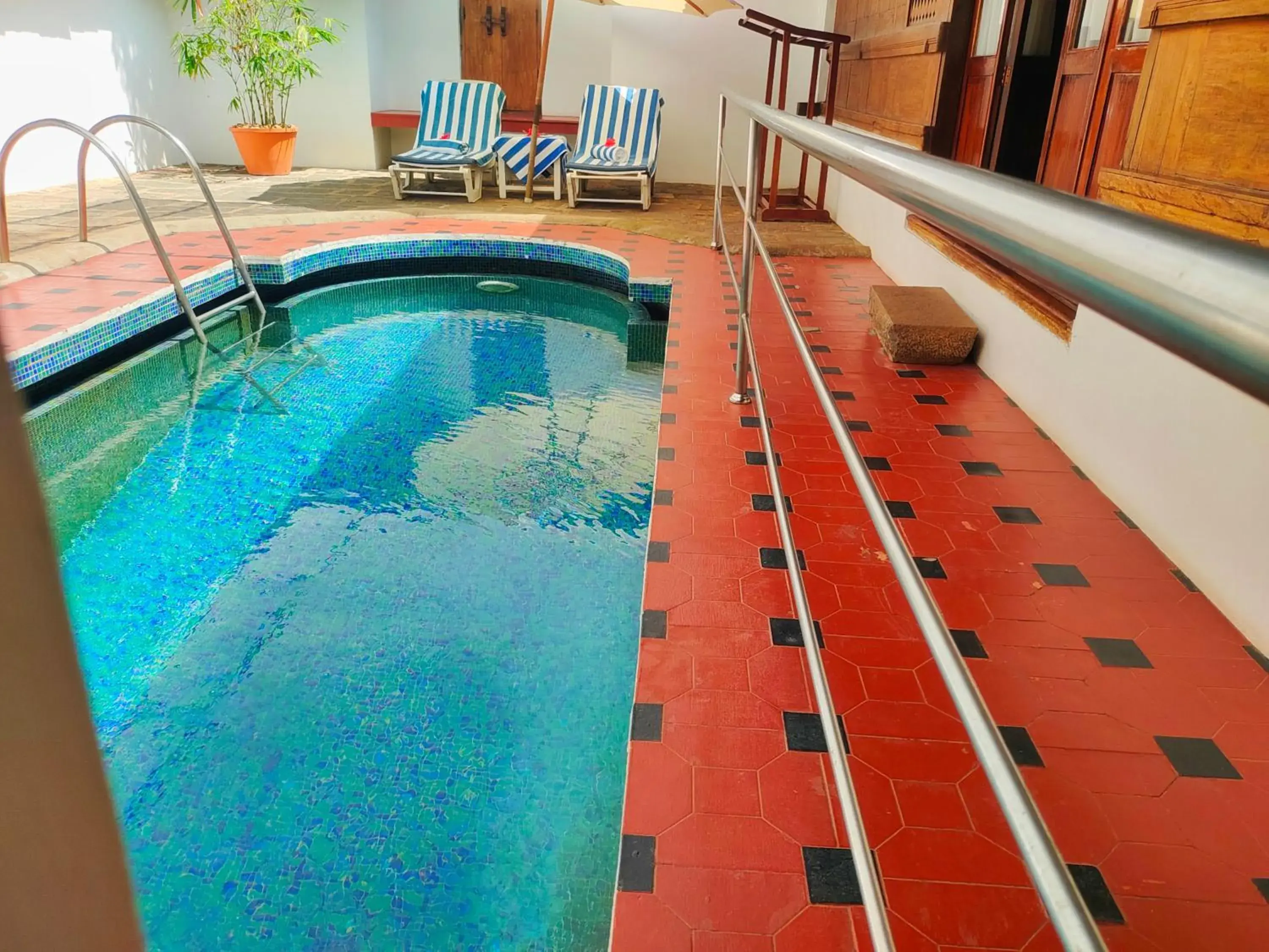 Swimming pool, Pool View in The Travancore Heritage Beach Resort