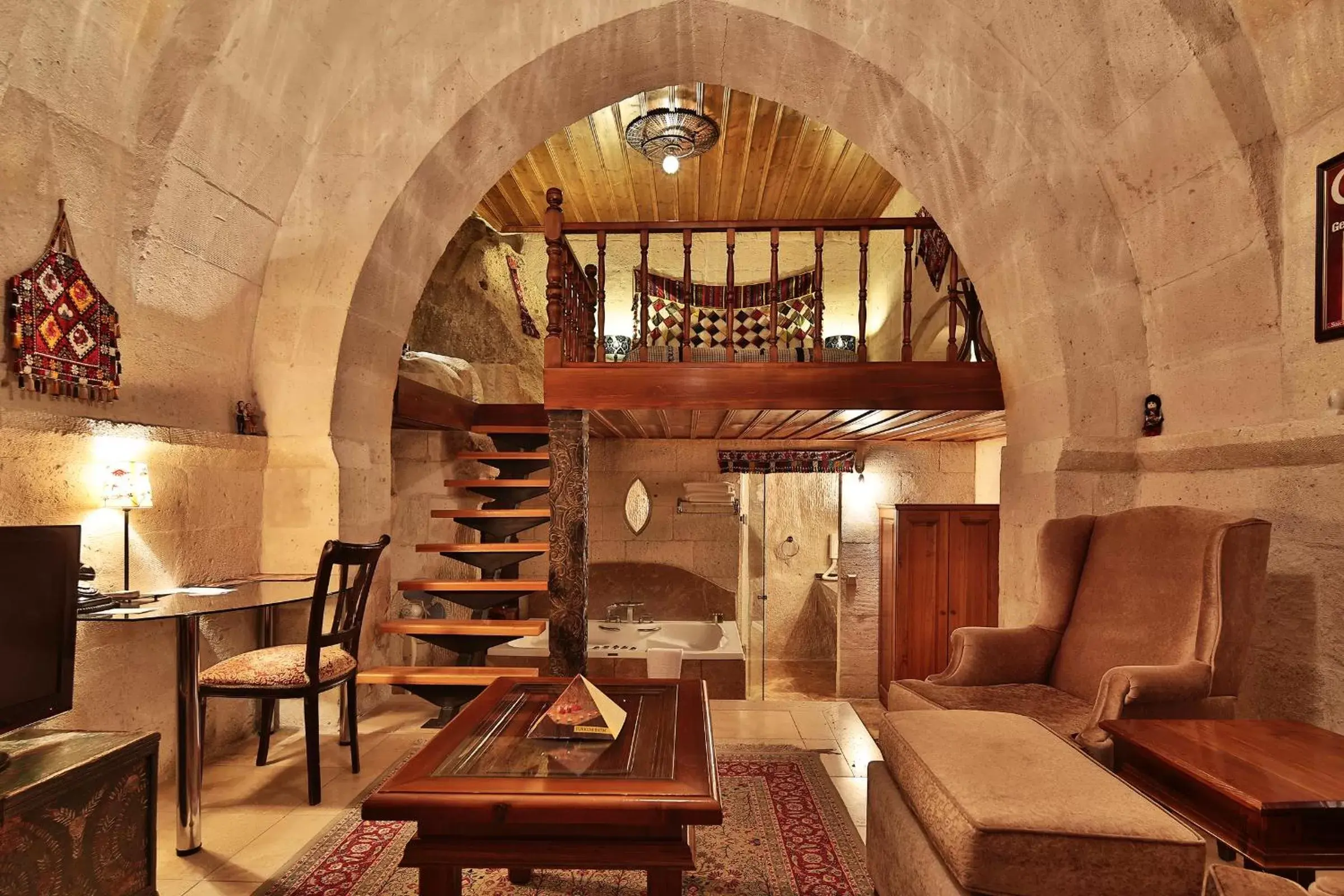 Living room, Seating Area in Cappadocia Cave Suites