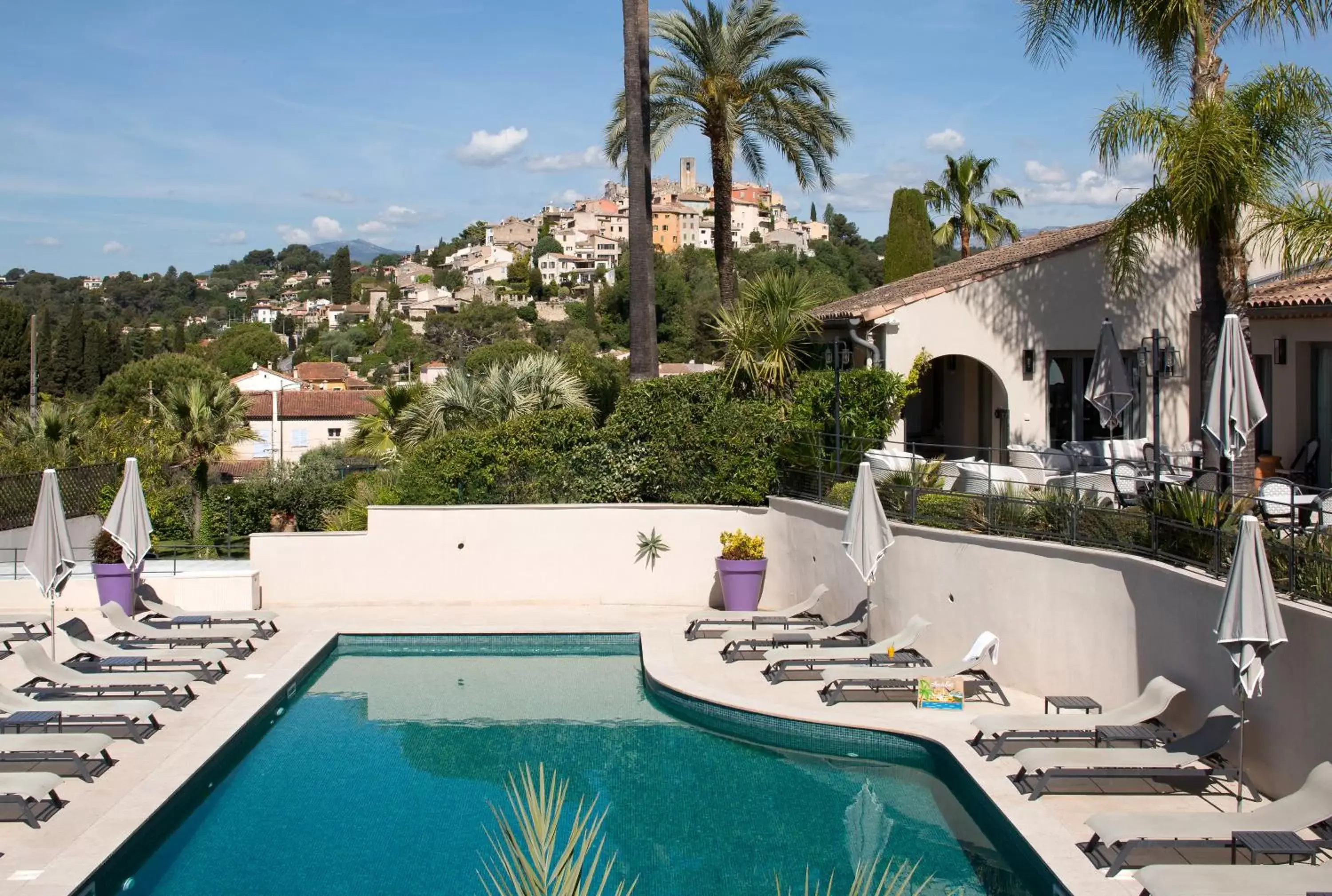 Pool View in La Bastide de Biot