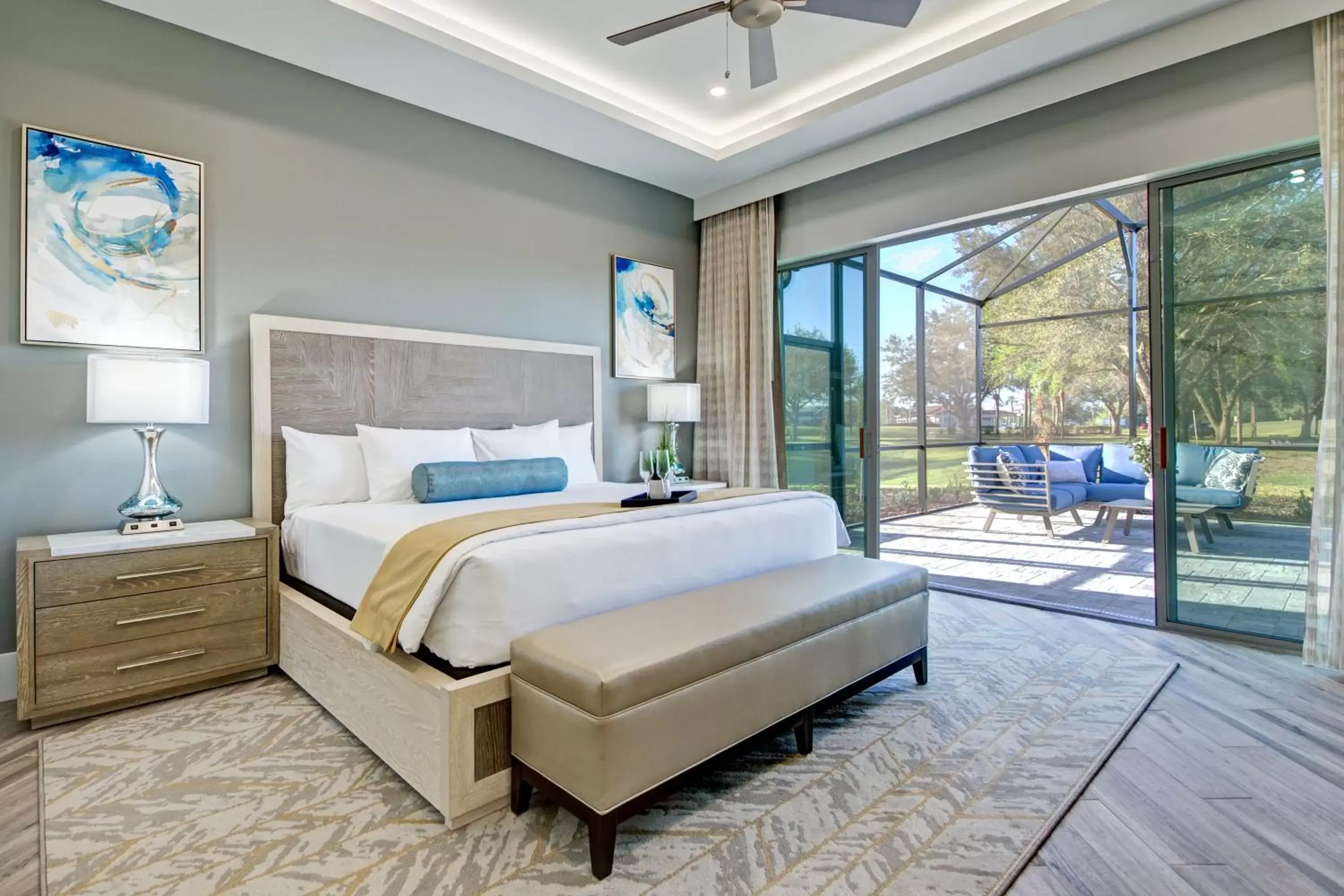 Bedroom, Bed in Summer Bay Orlando by Exploria Resorts