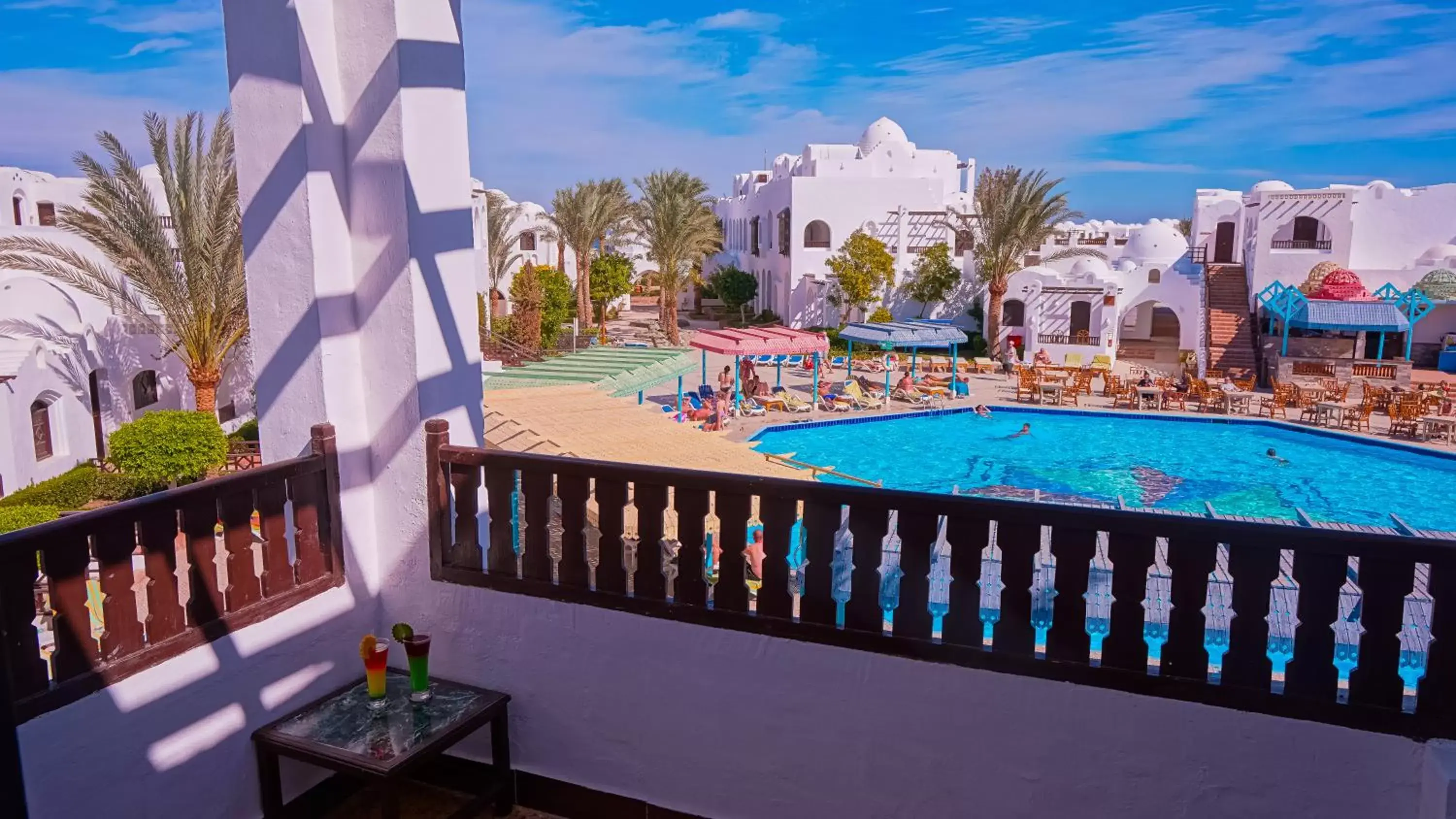 Balcony/Terrace, Pool View in Arabella Azur Resort