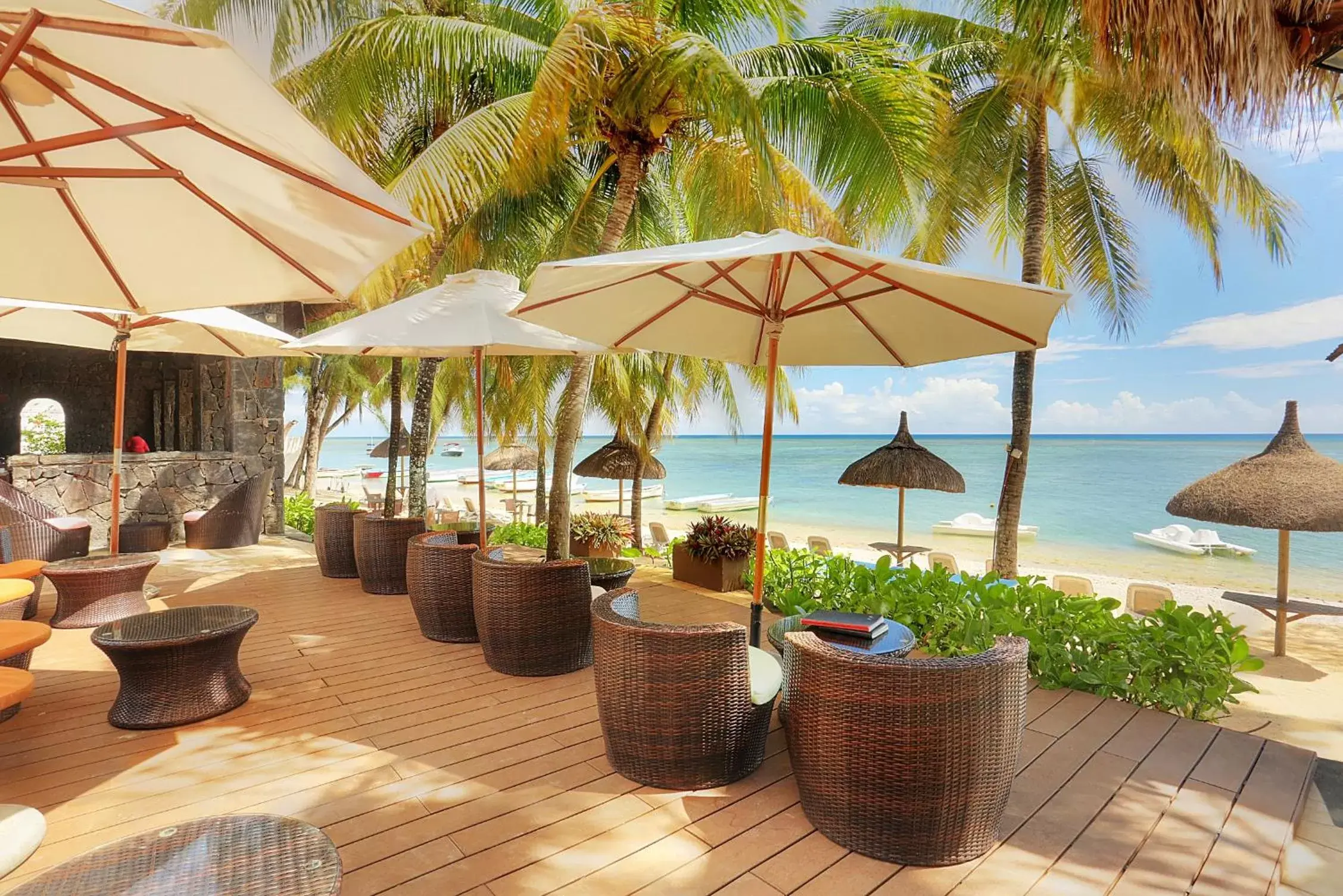 Patio in Cocotiers Hotel – Mauritius