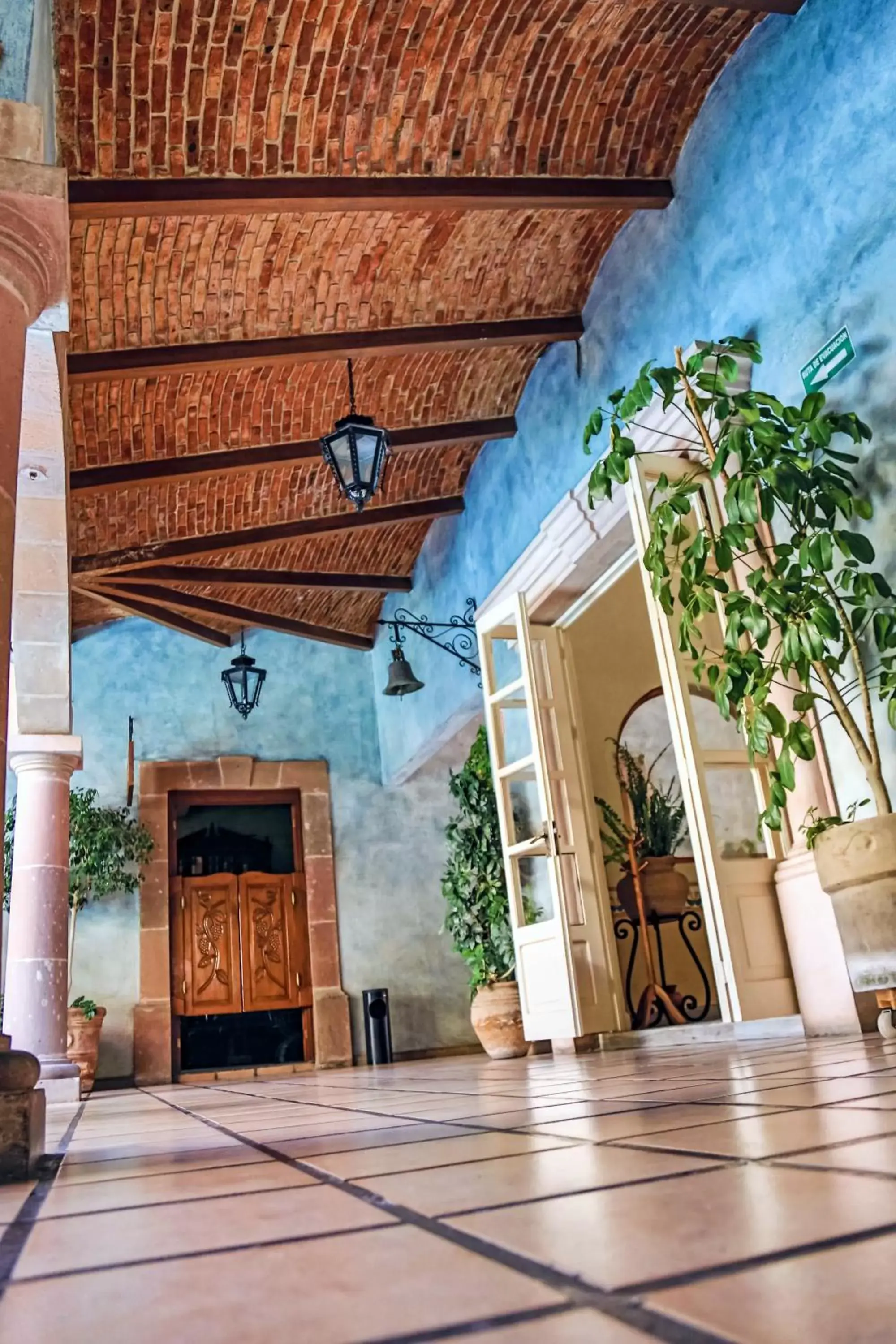 Patio in Hotel La Plaza de Tequisquiapan