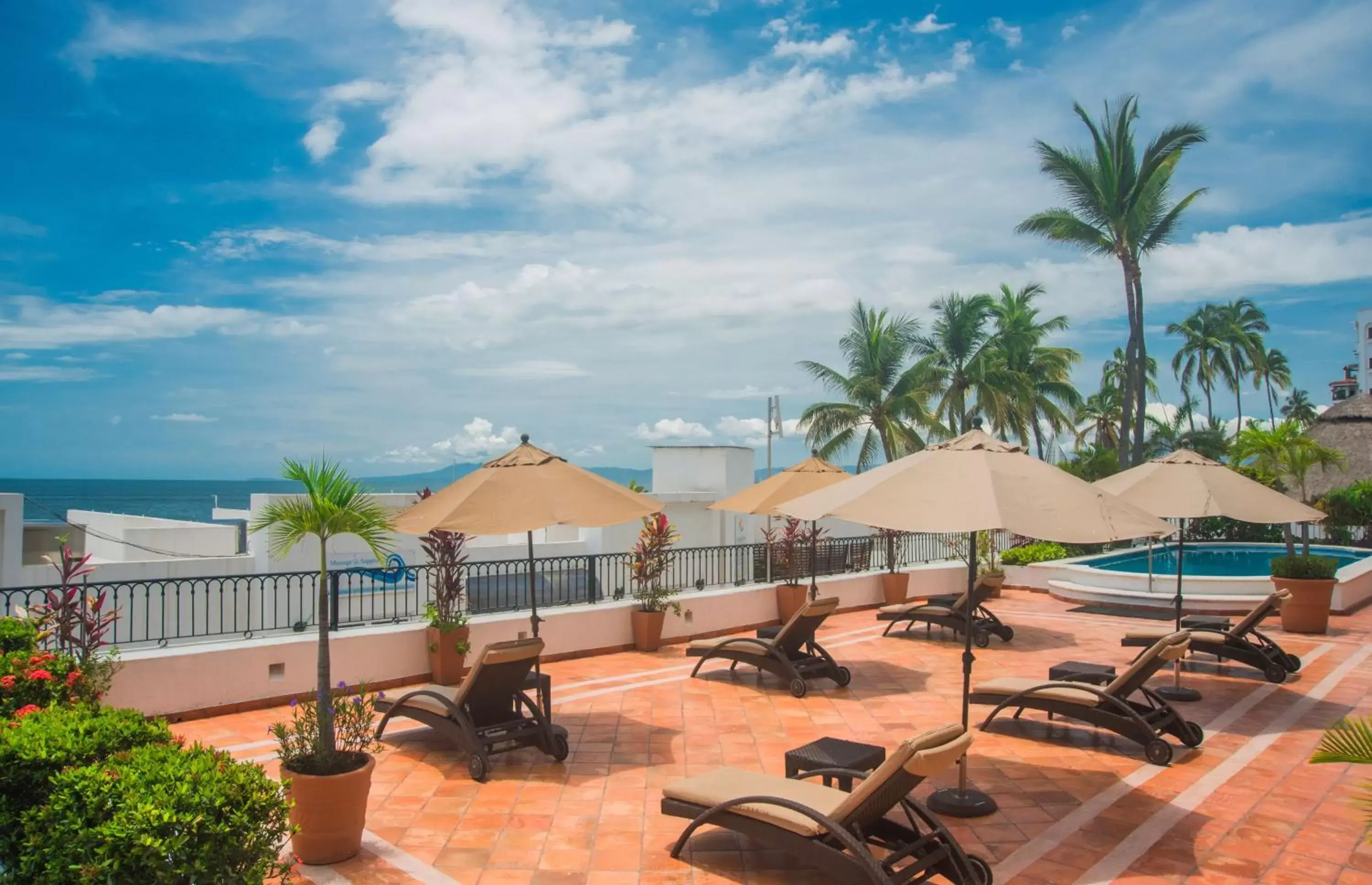 sunbed, Pool View in One Beach Street Puerto Vallarta