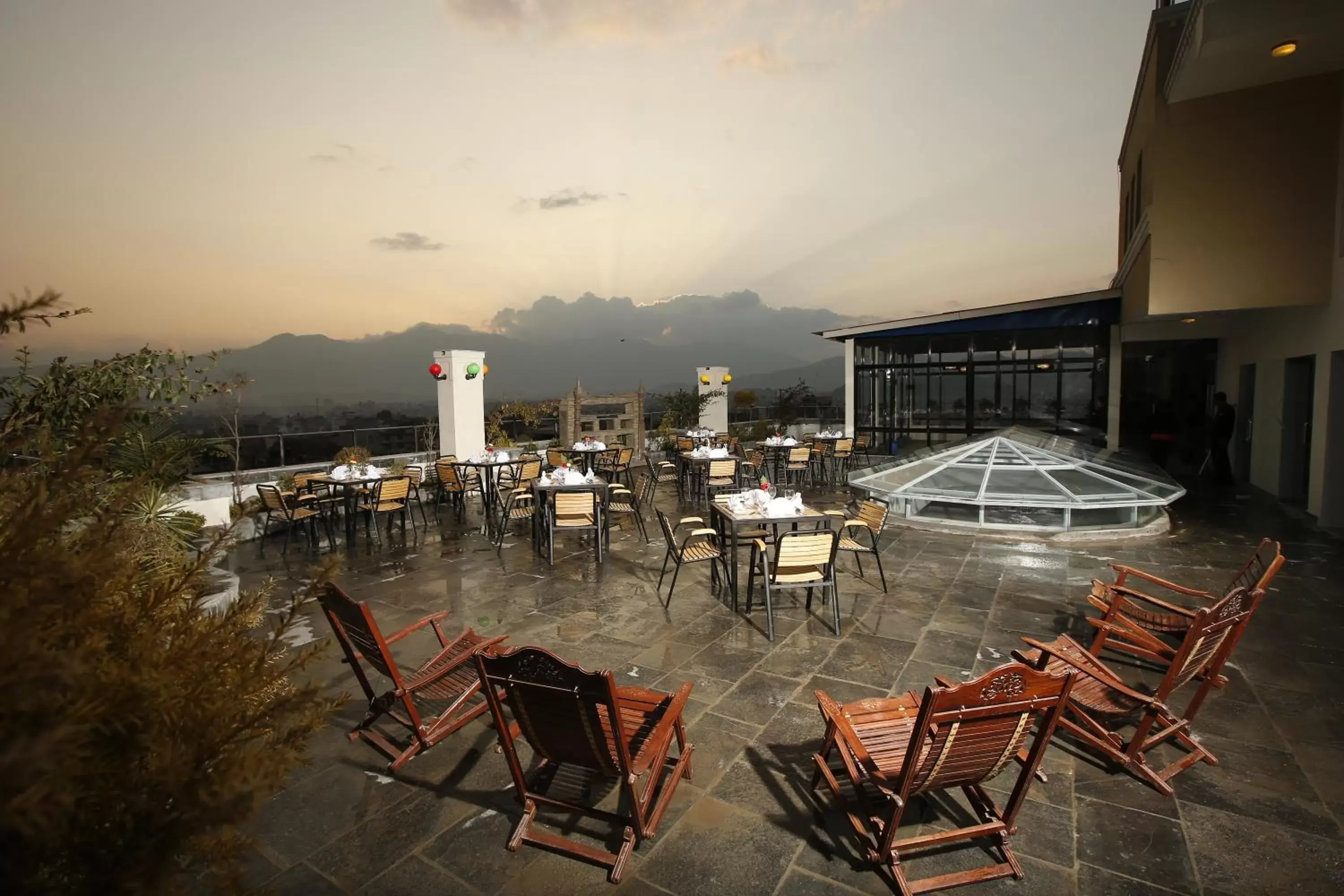 Balcony/Terrace, Restaurant/Places to Eat in Hotel Arts Kathmandu