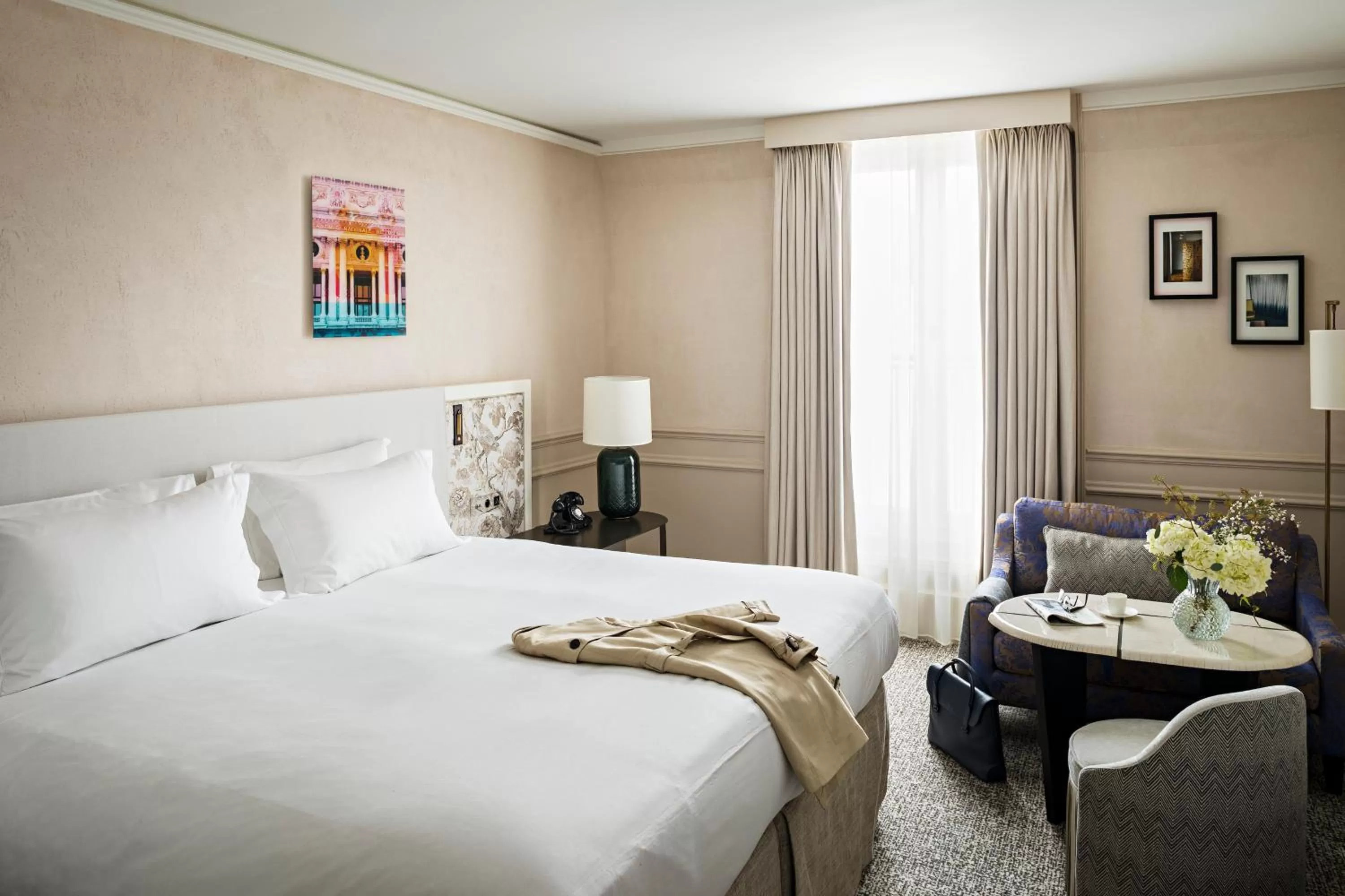 Photo of the whole room, Bed in Sofitel Le Scribe Paris Opera