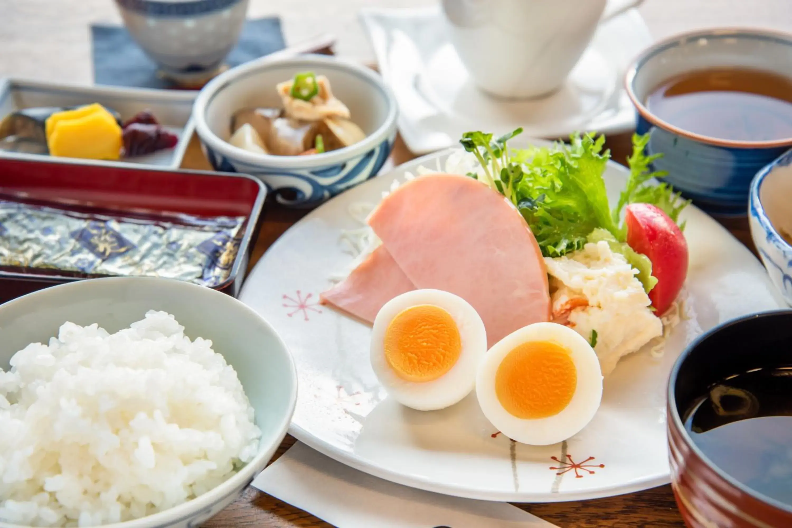 Asian breakfast, Breakfast in Kadokyu Ryokan