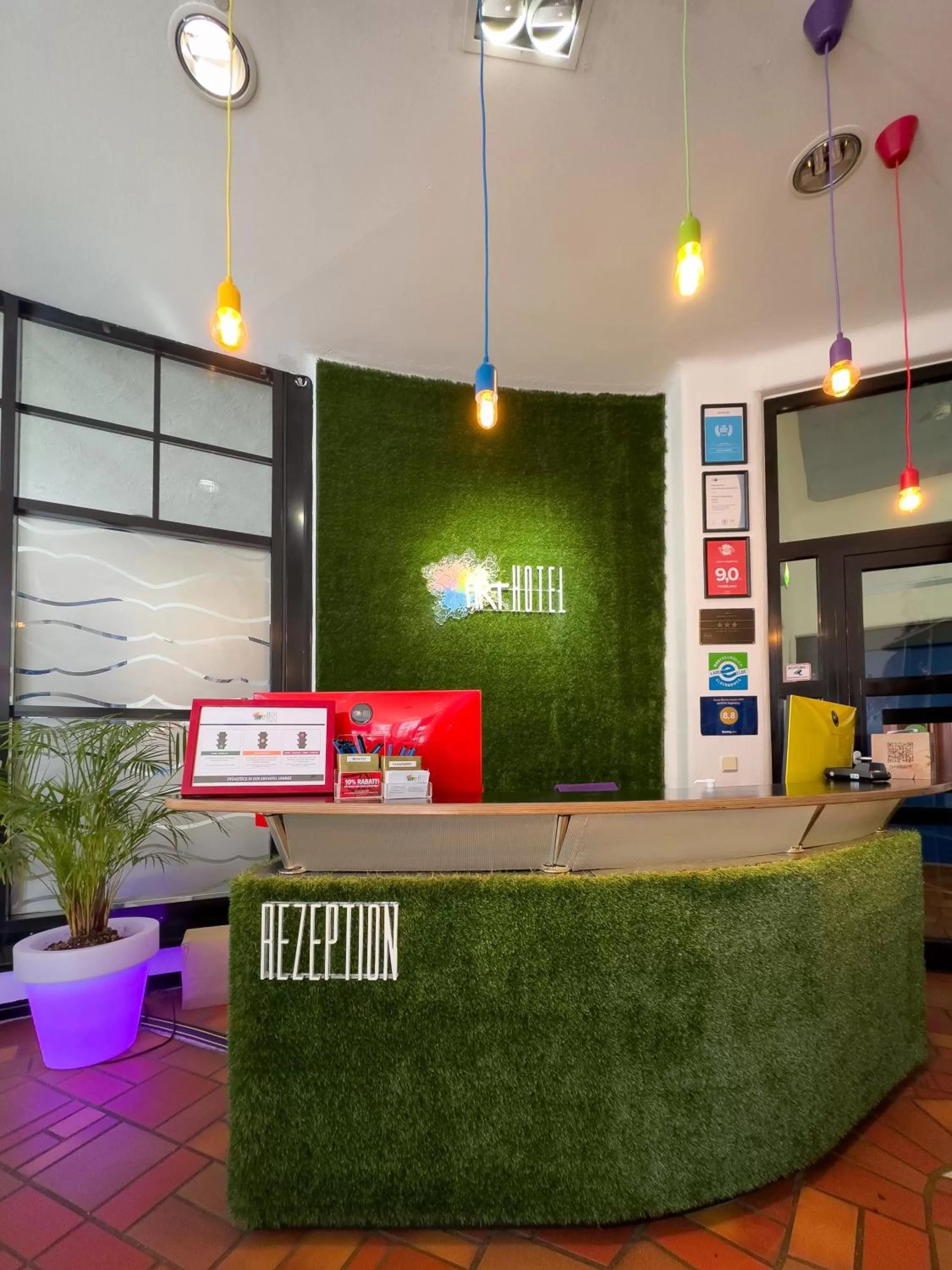 Lobby or reception in artHOTEL Magdeburg