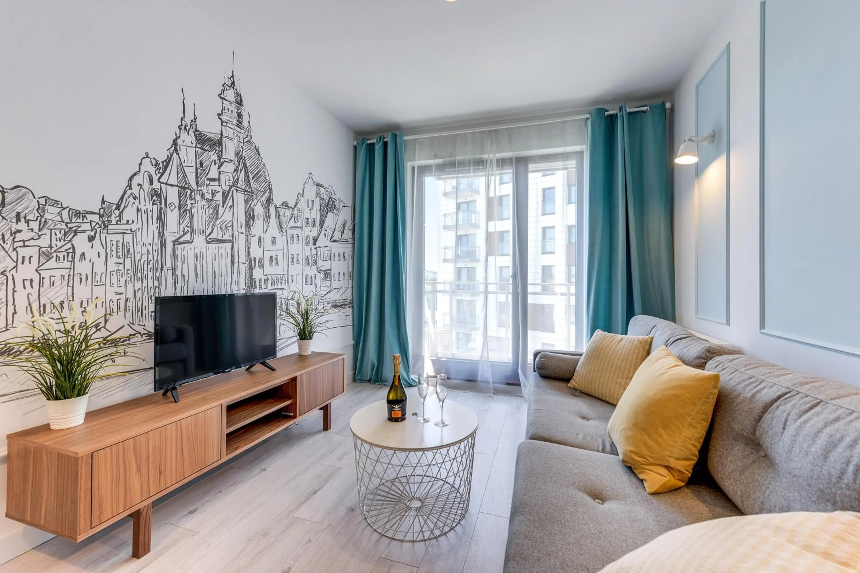 Living room in GRANO APARTMENTS Gdańsk Motława SPA & Wellness