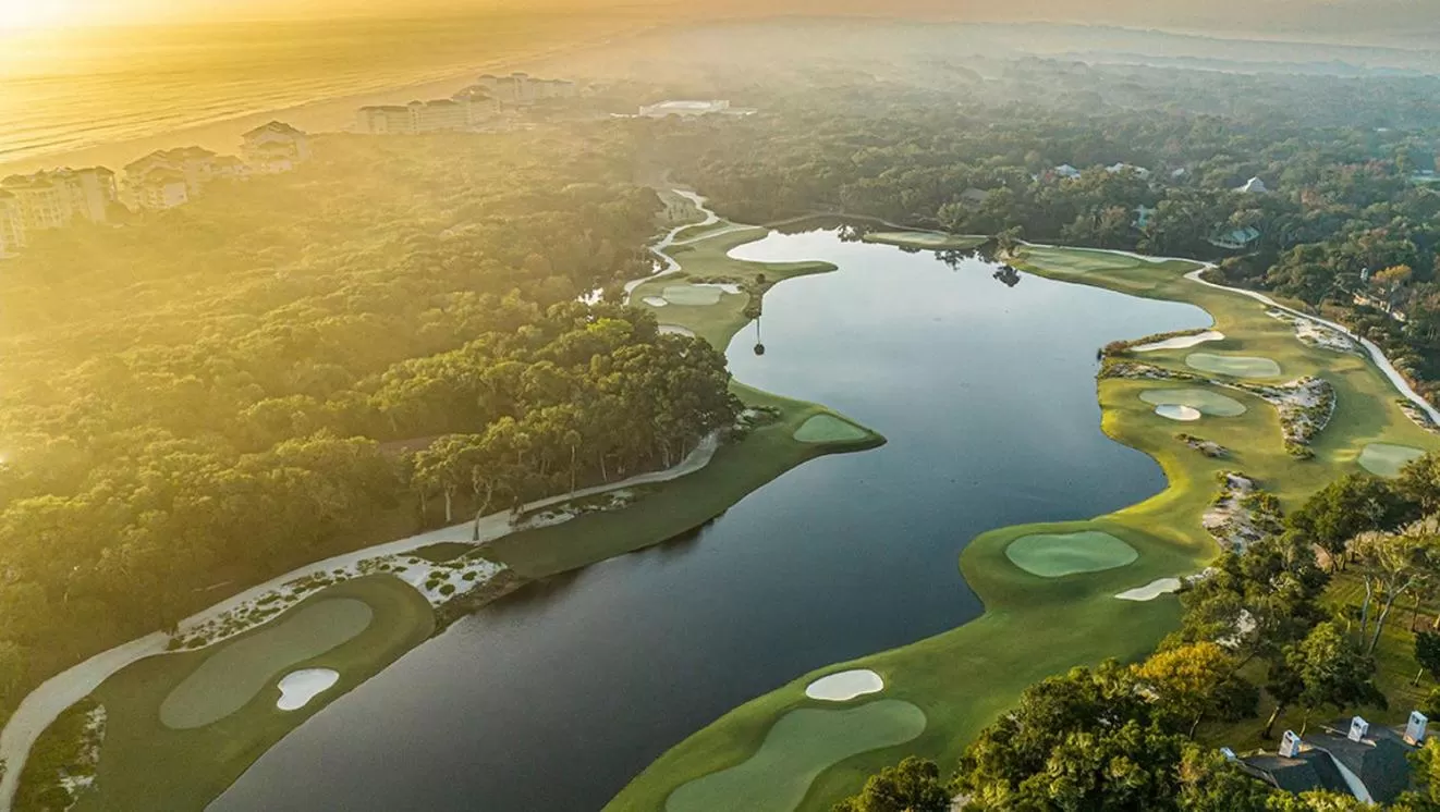 Golfcourse, Bird's-eye View in Omni Amelia Island Resort