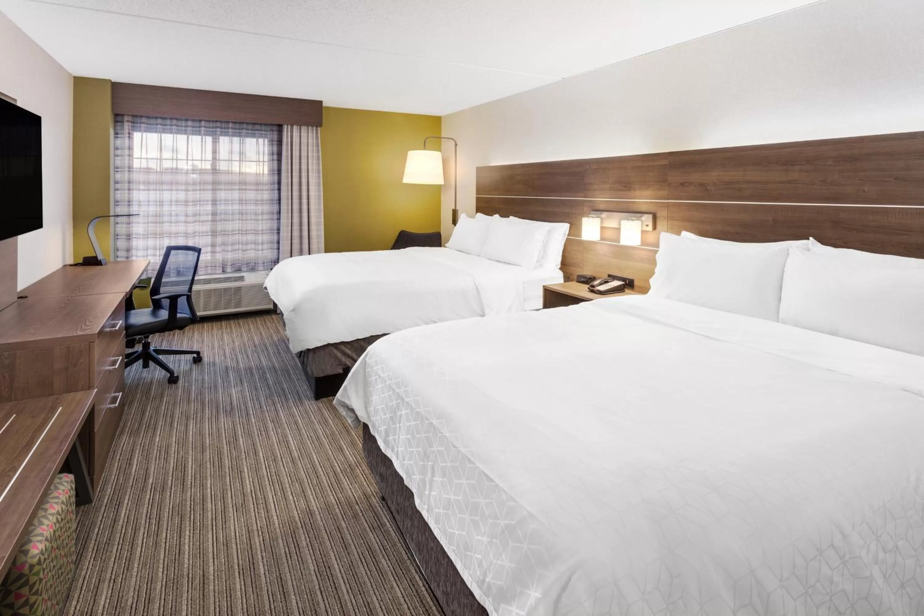 Standard Queen Room with Two Queen Beds and Mobility Accessible Roll-In Shower in Holiday Inn Express Hotel & Suites Providence-Woonsocket, an IHG Hotel