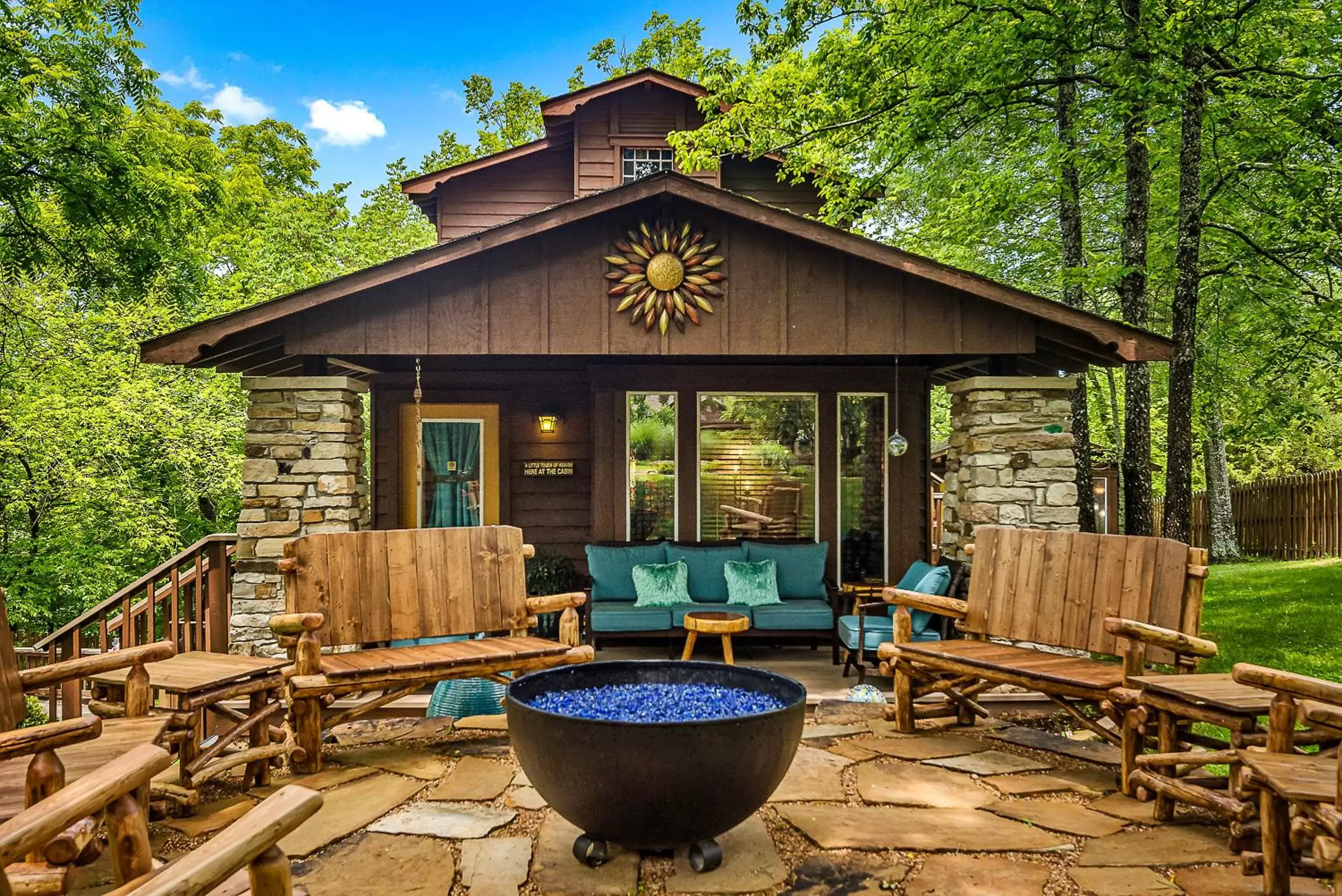 Patio in The Woods Cabins