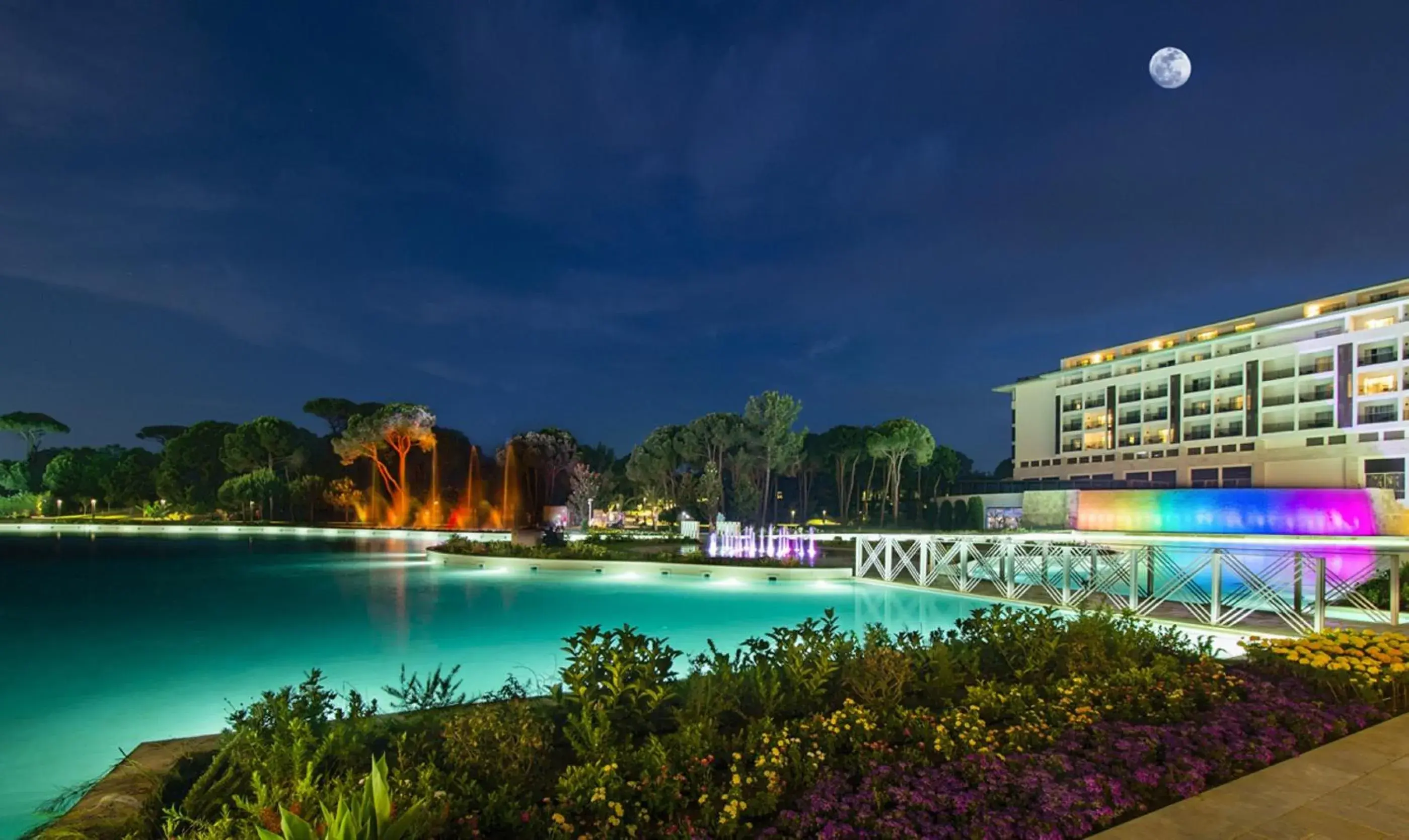 Night, Swimming Pool in Rixos Premium Belek Hotel