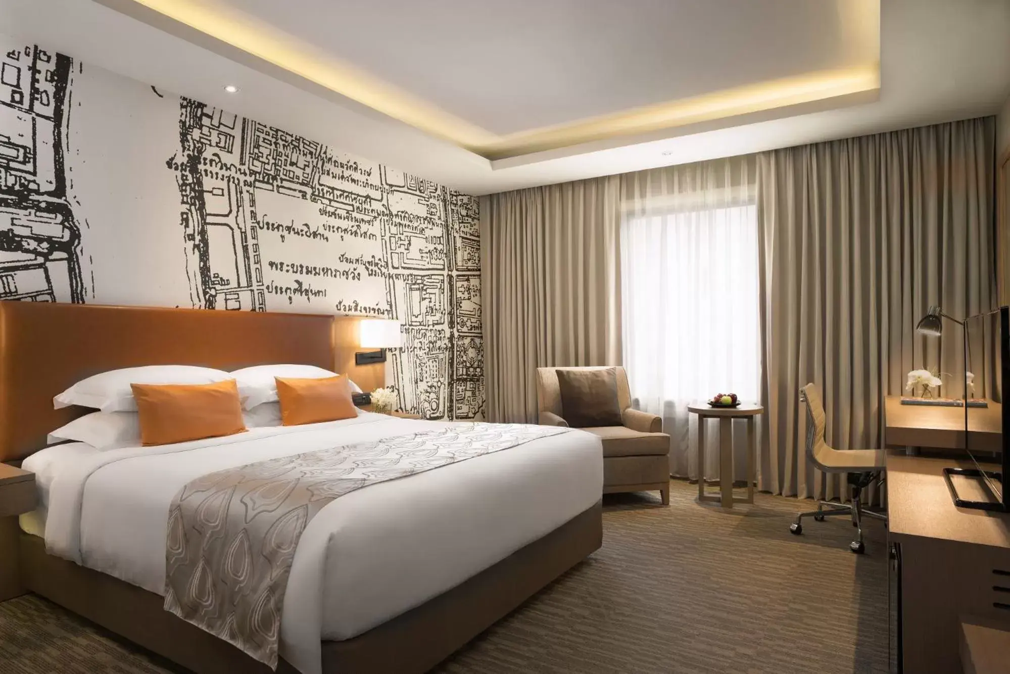 TV and multimedia, Bed in Grand Fortune Hotel Bangkok - SHA Extra Plus