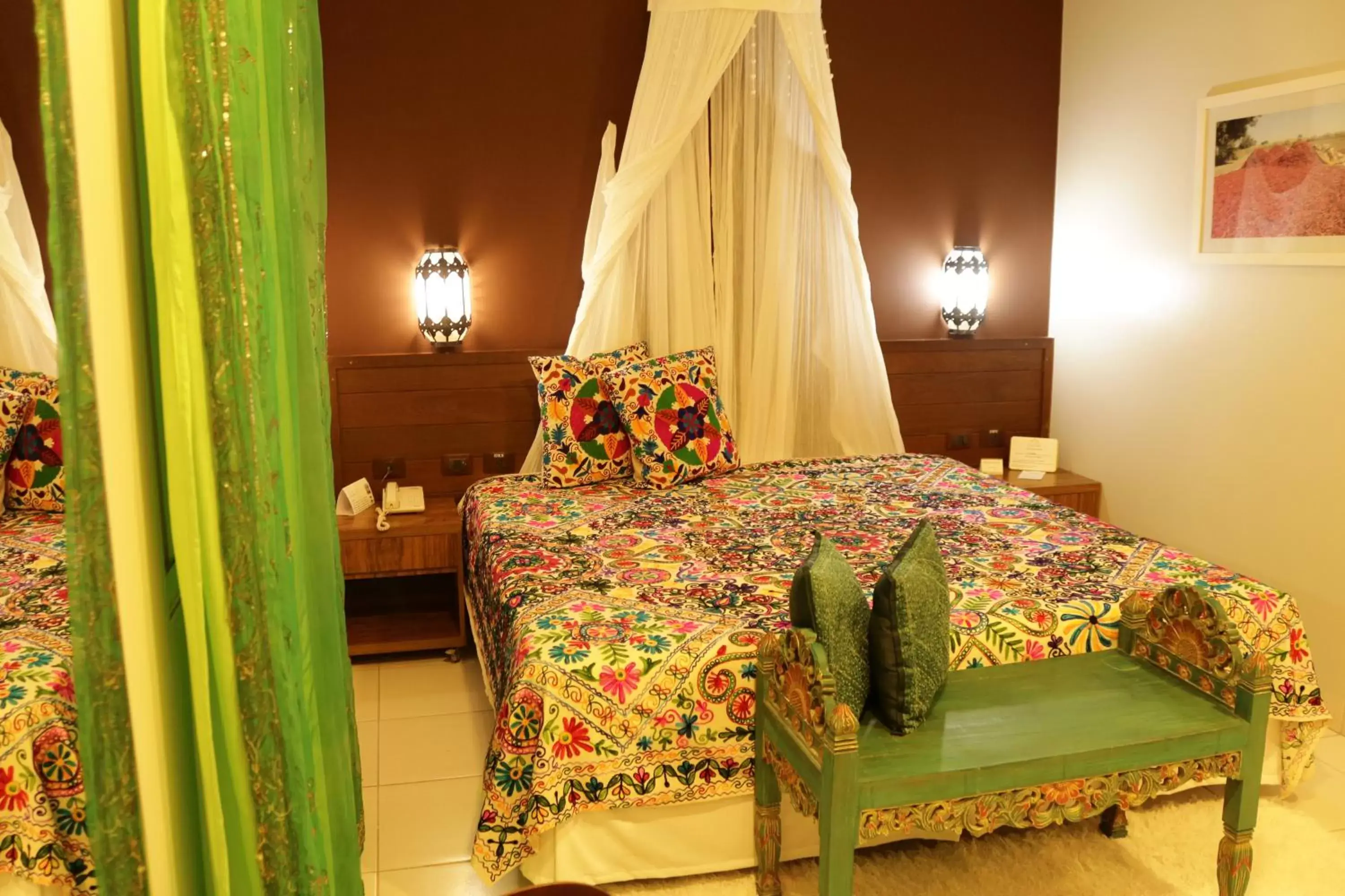 Bed in Taj Hotel