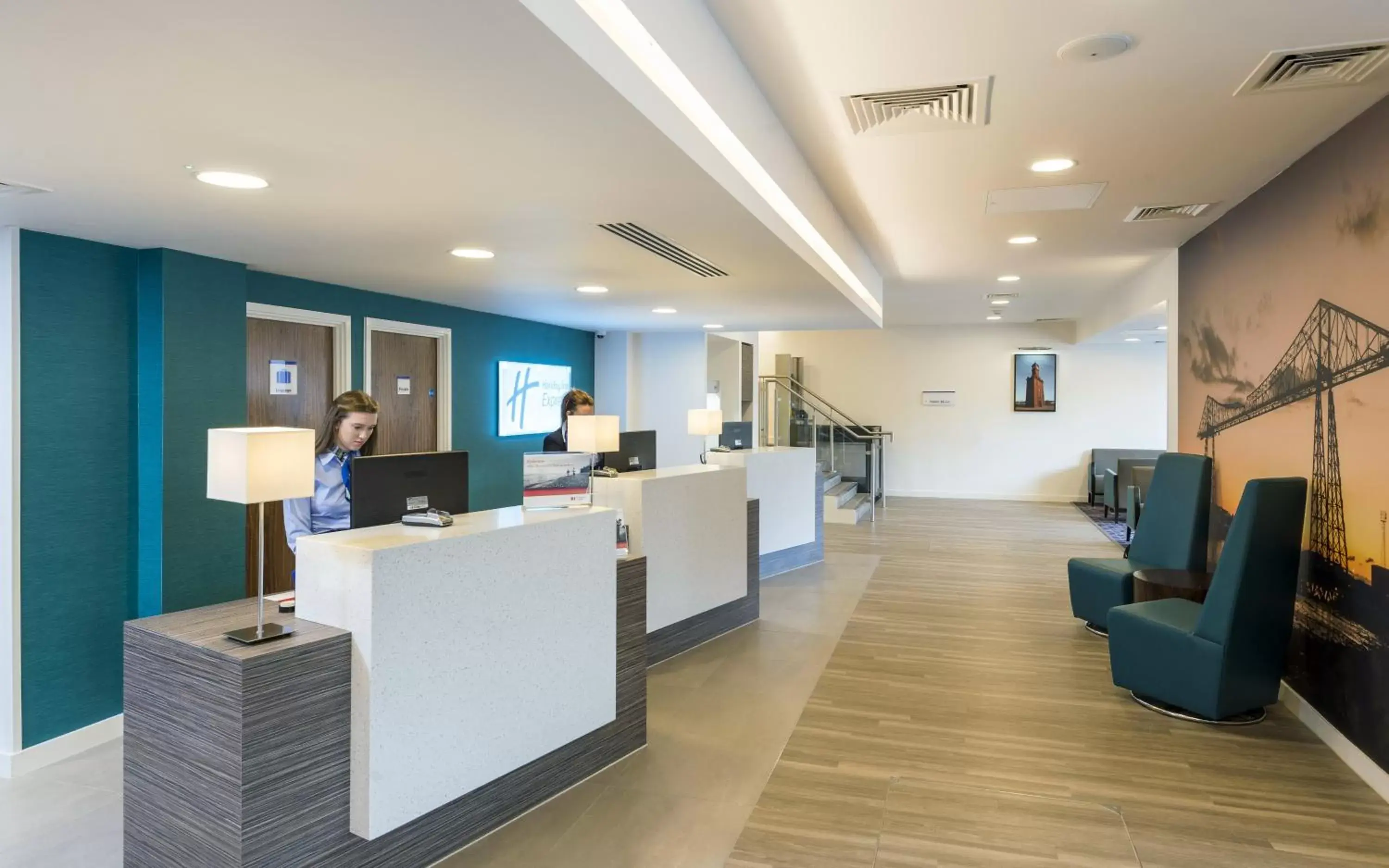 Property building, Lobby/Reception in Holiday Inn Express Middlesbrough - Centre Square, an IHG Hotel