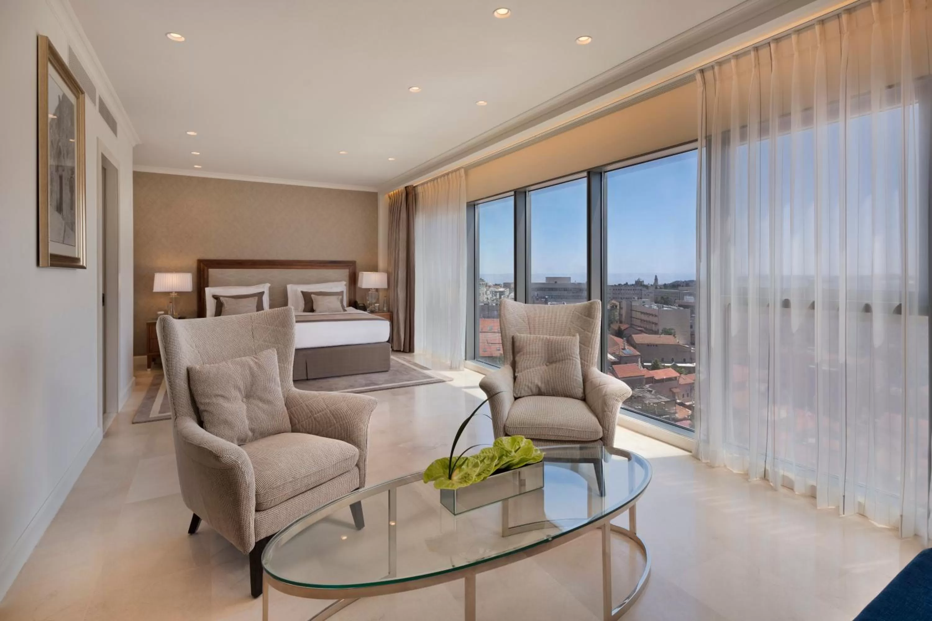 Photo of the whole room, Bed in Herbert Samuel Jerusalem