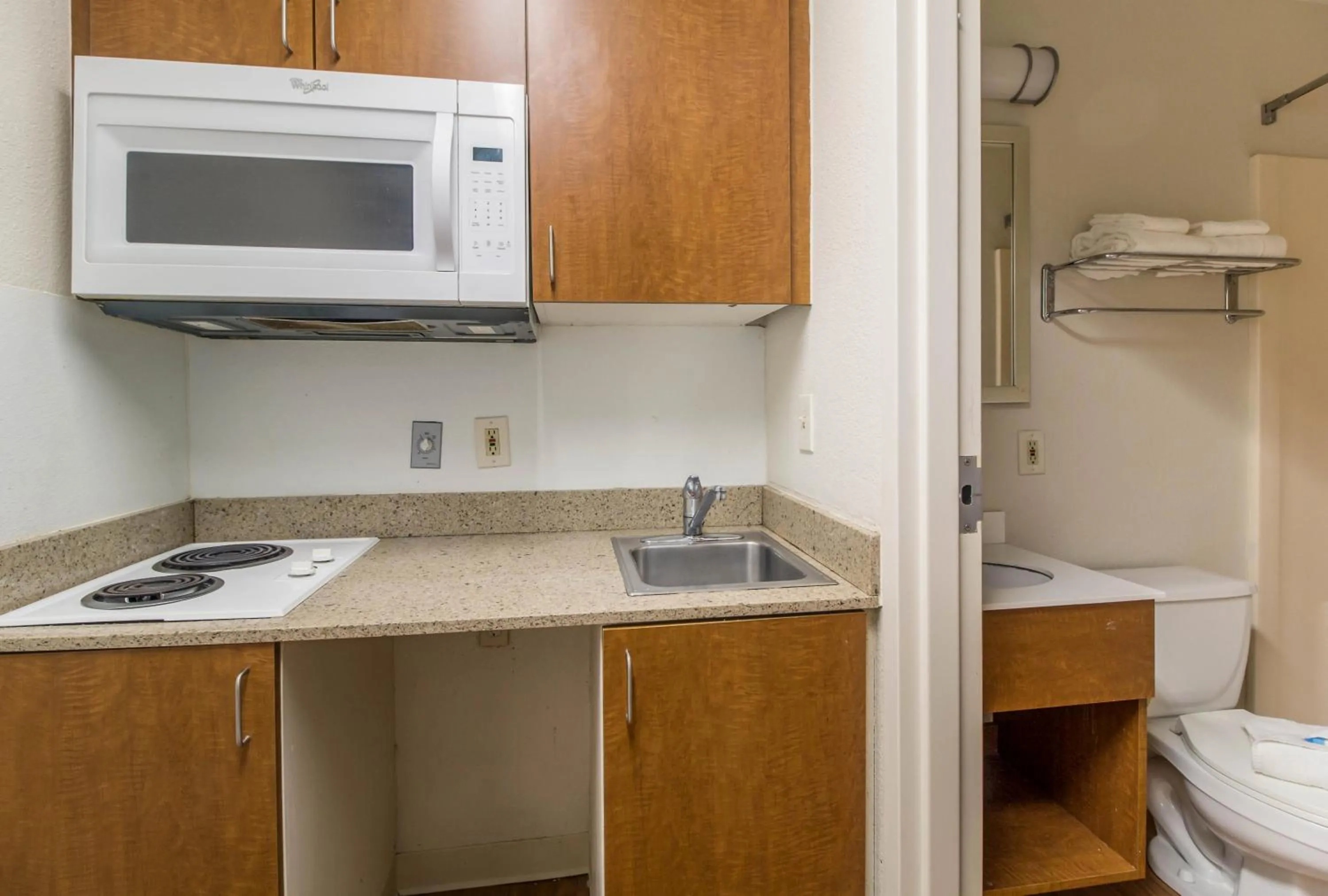 Photo of the whole room in HomeTowne Studios by Red Roof Houston - Northwest