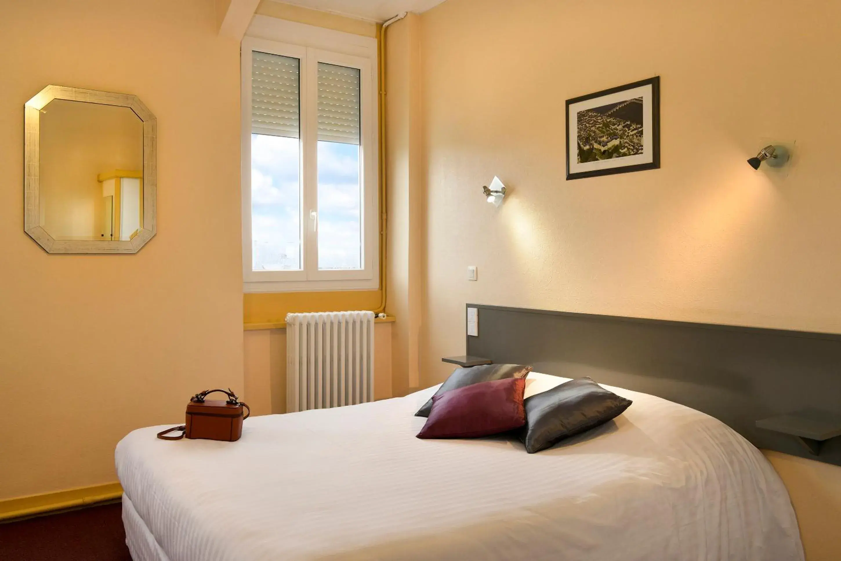 Shower, Bed in Logis Hôtel Des Châteaux De La Loire