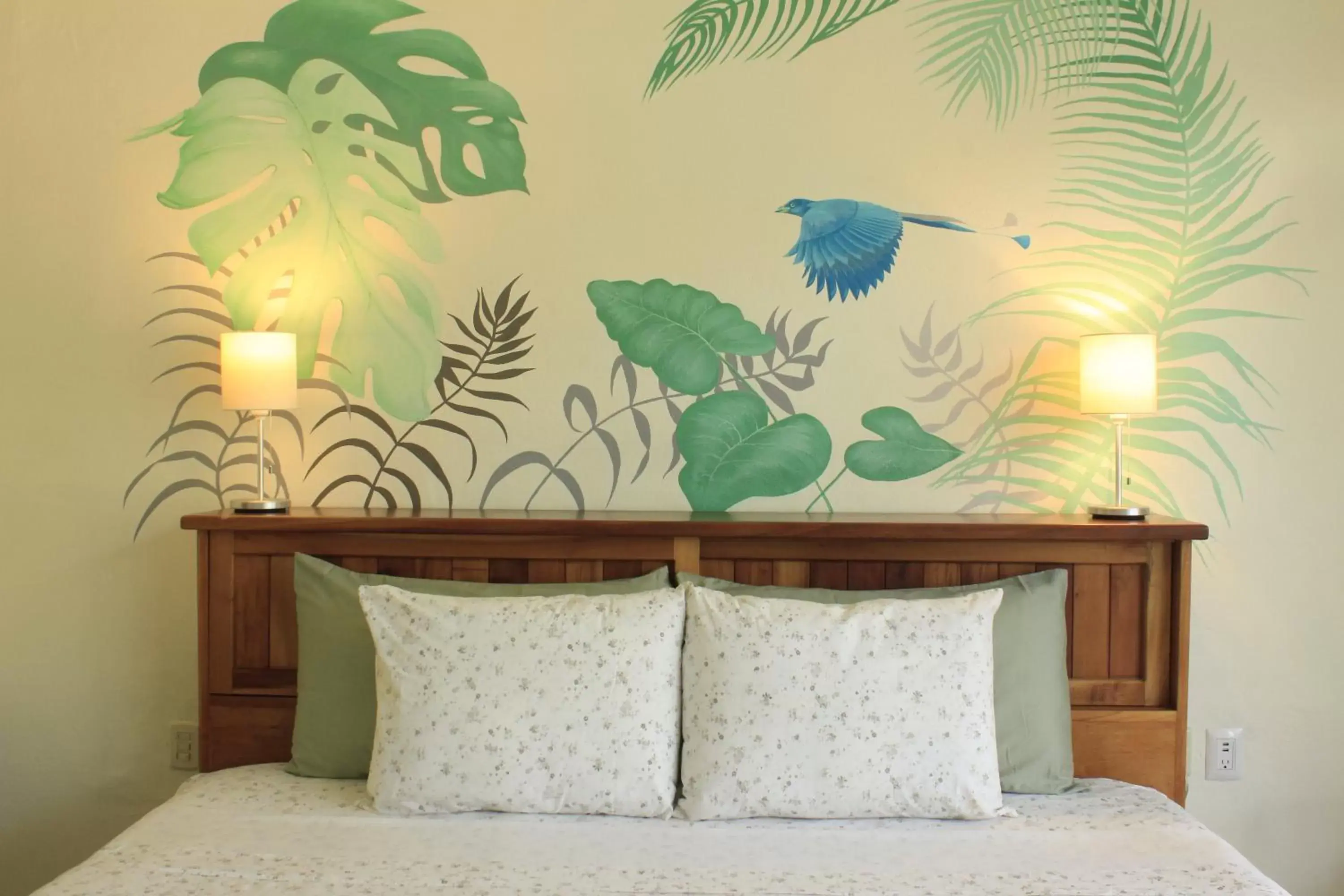Decorative detail, Bed in La Palmita Budget Boutique Hotel