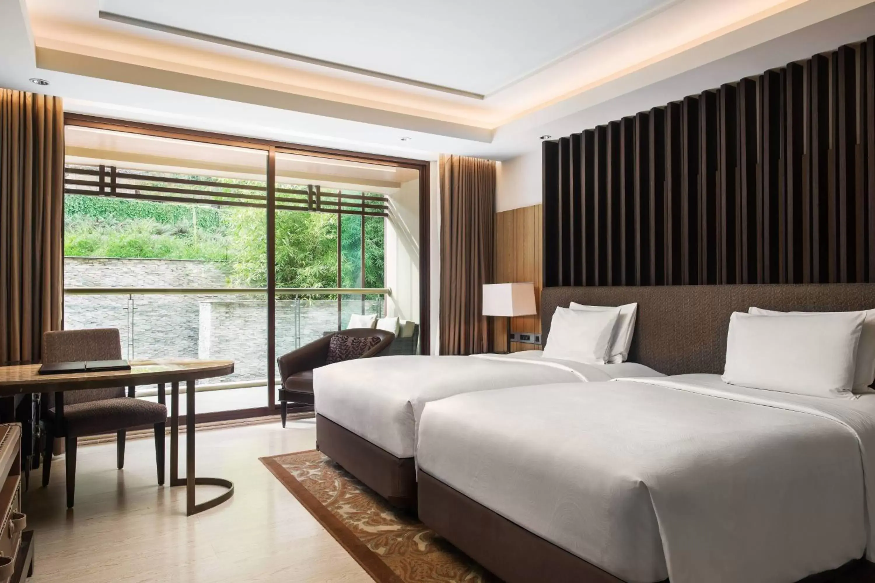 Photo of the whole room, Bed in JW Marriott Mussoorie Walnut Grove Resort & Spa