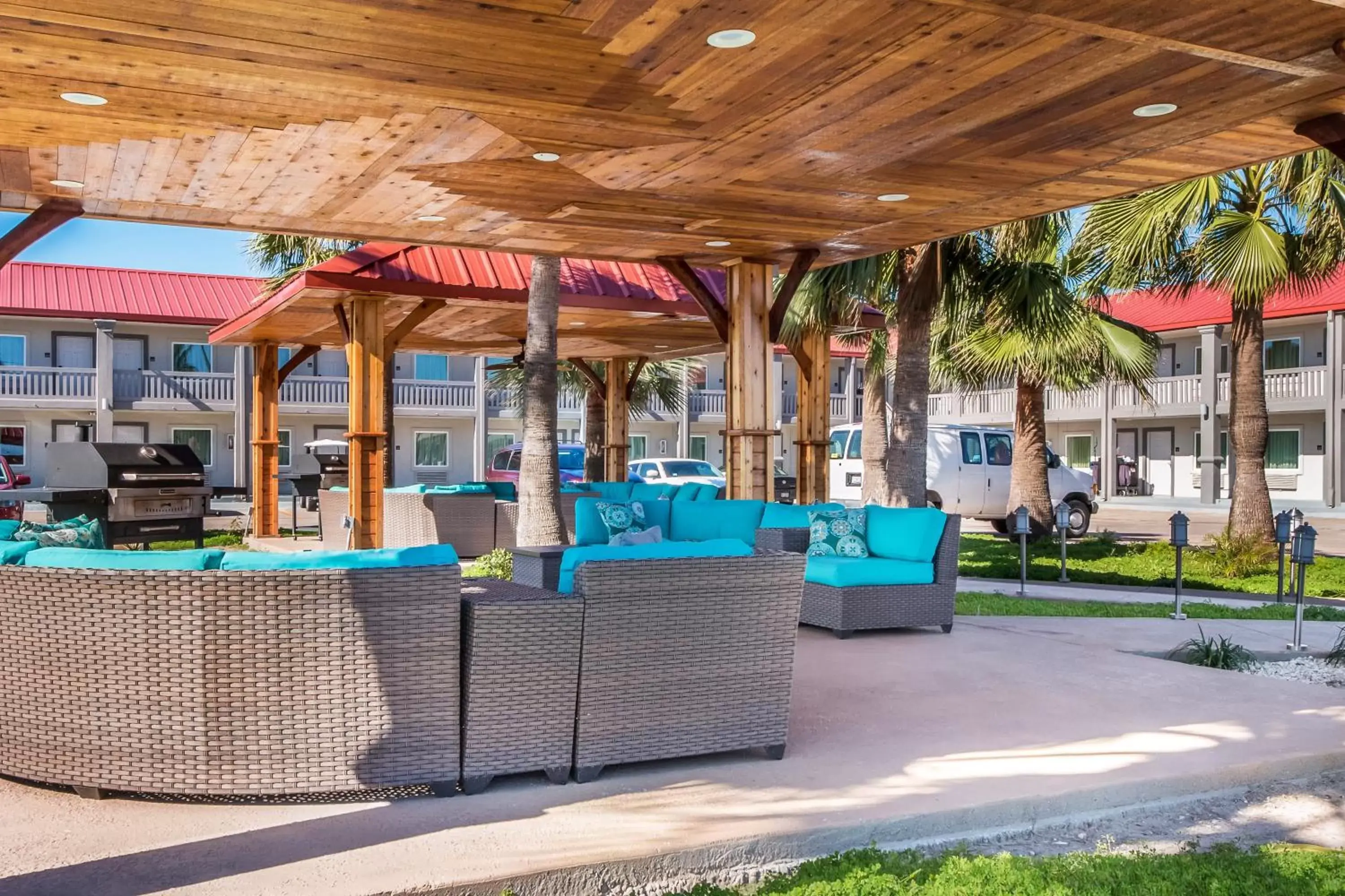 Swimming pool in Ocean's Edge Hotel, Port Aransas,TX