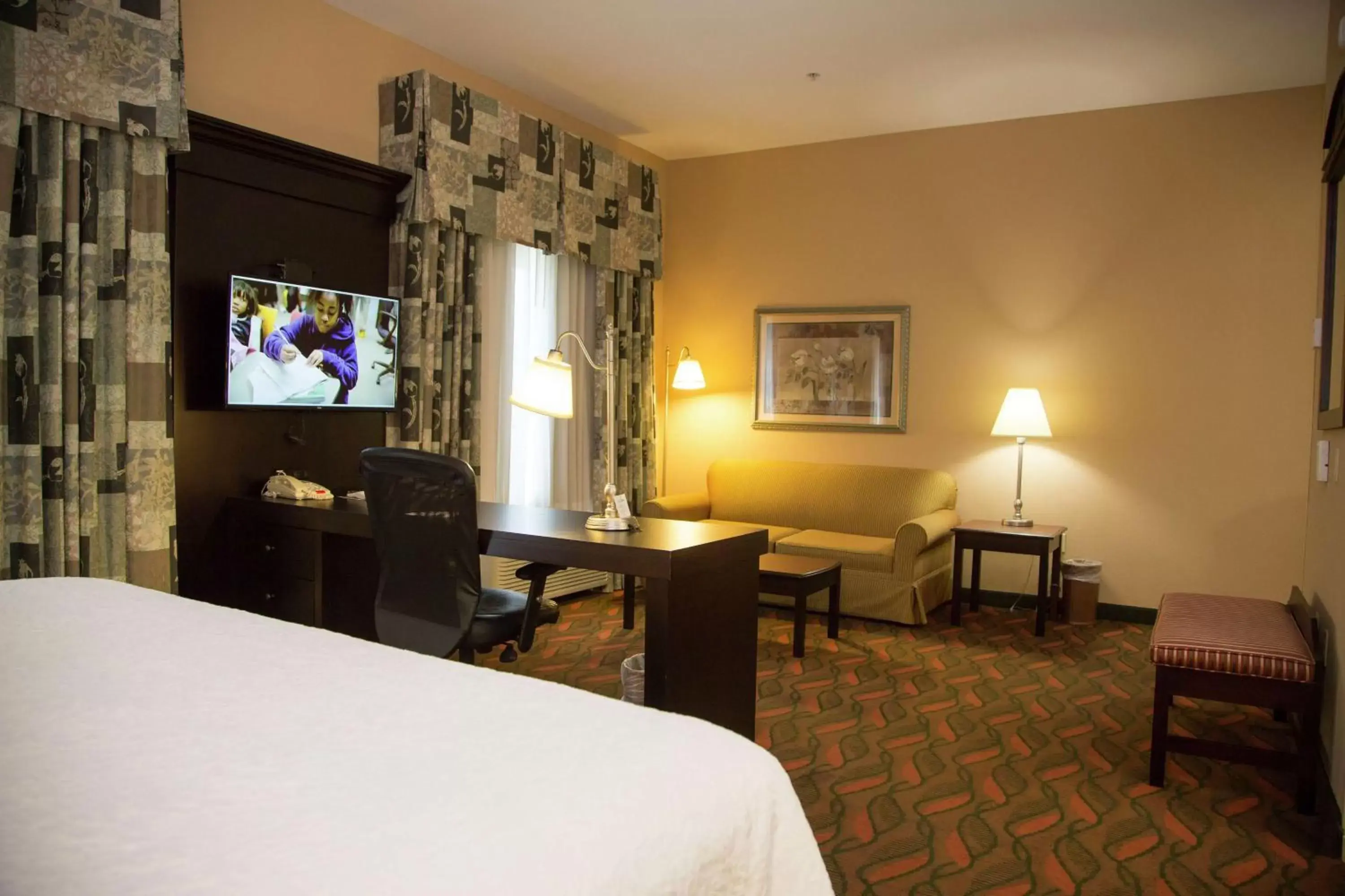 Bedroom, TV/Entertainment Center in Hampton Inn & Suites Houston Rosenberg