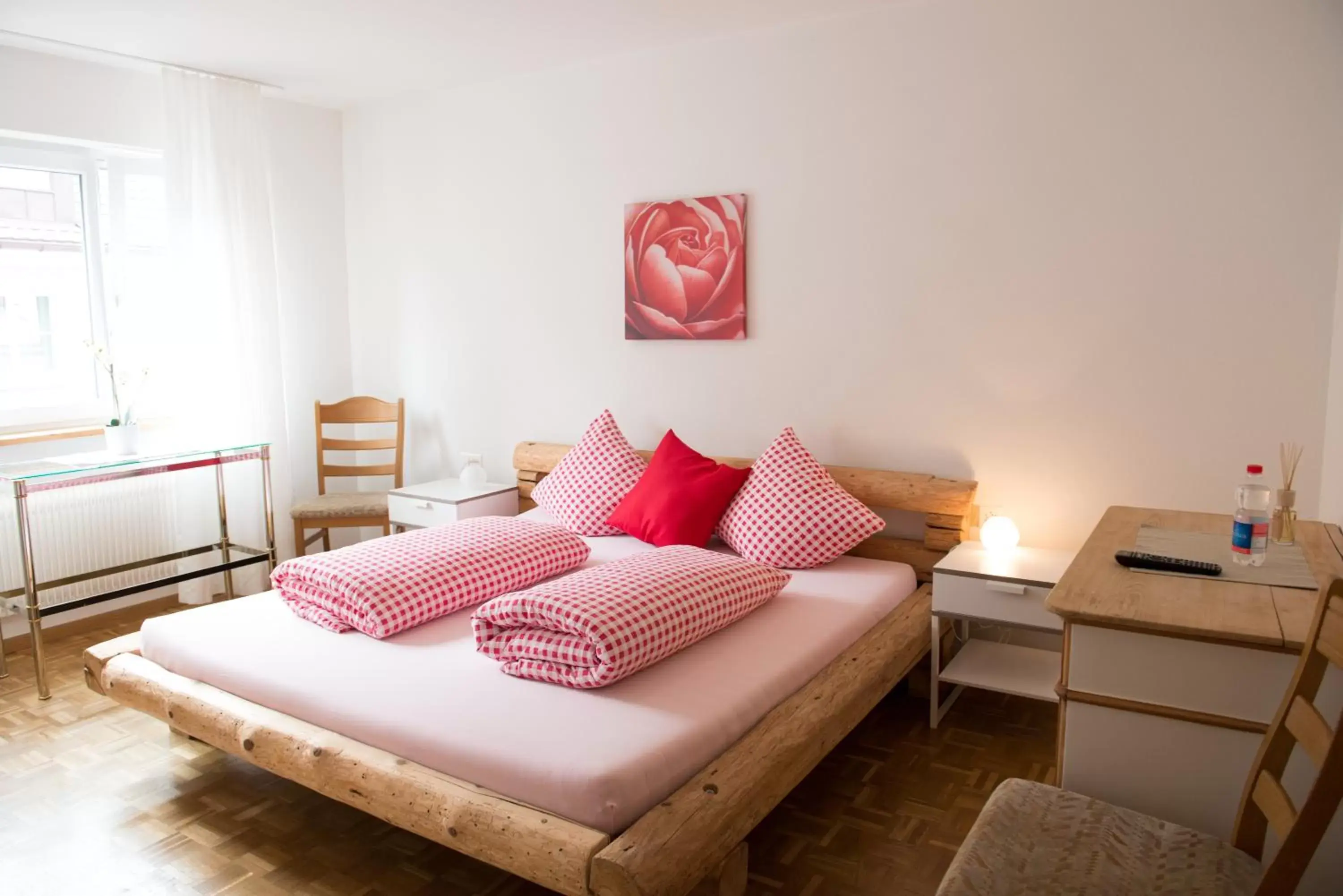 Decorative detail, Bed in Hirschen B&B