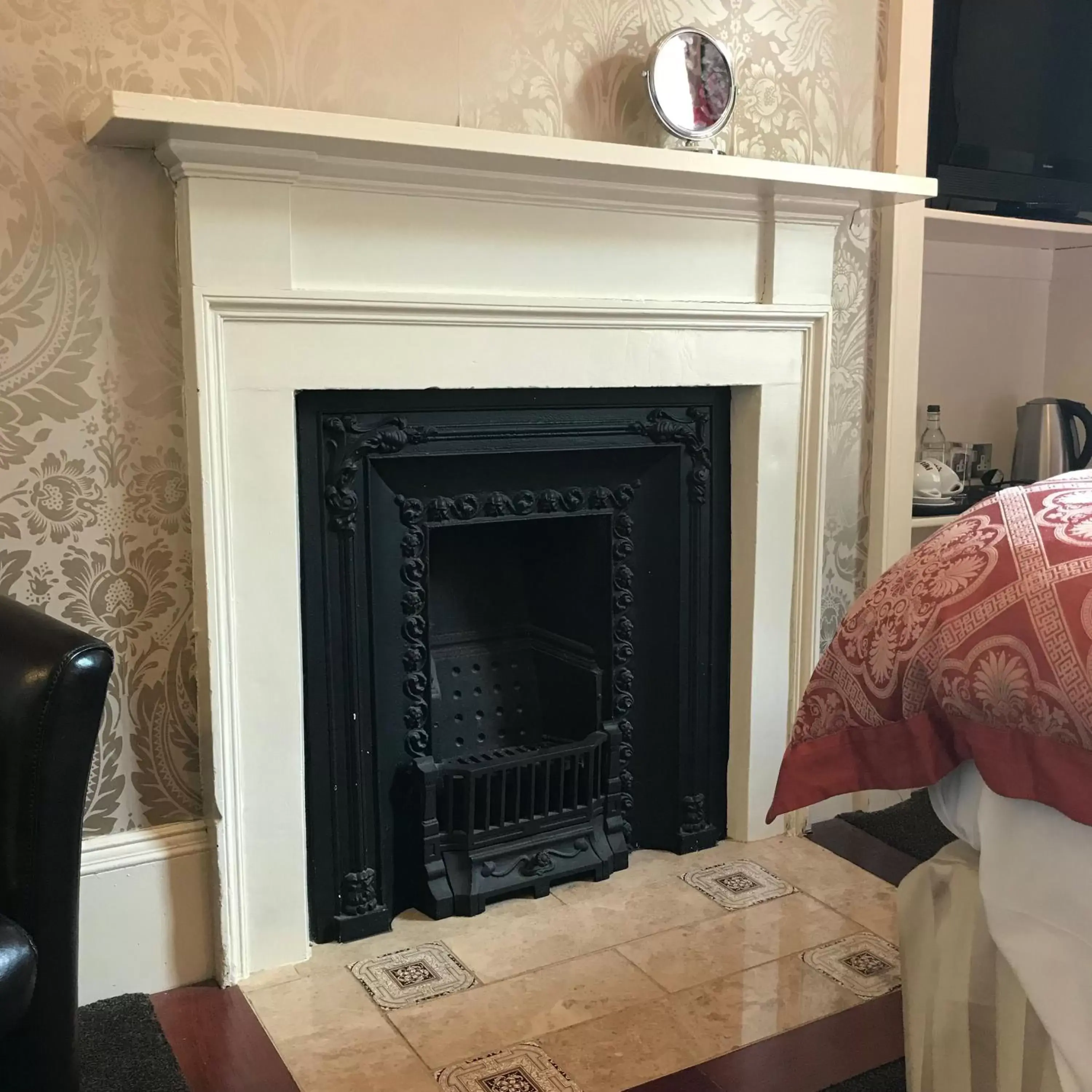 Decorative detail, TV/Entertainment Center in Ashtree House Hotel, Glasgow Airport & Paisley