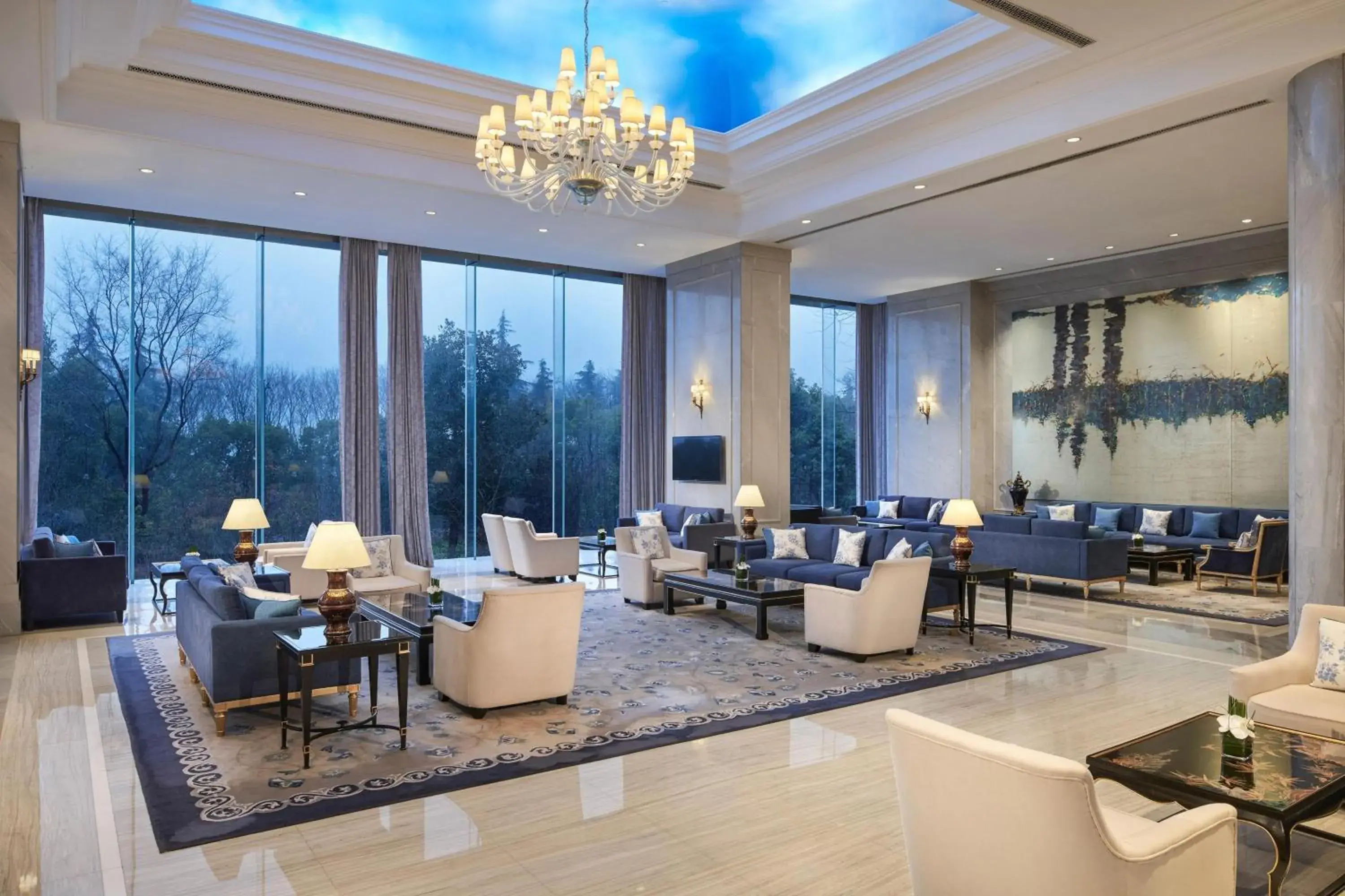 Lobby or reception, Restaurant/Places to Eat in The Azure Qiantang, a Luxury Collection Hotel, Hangzhou