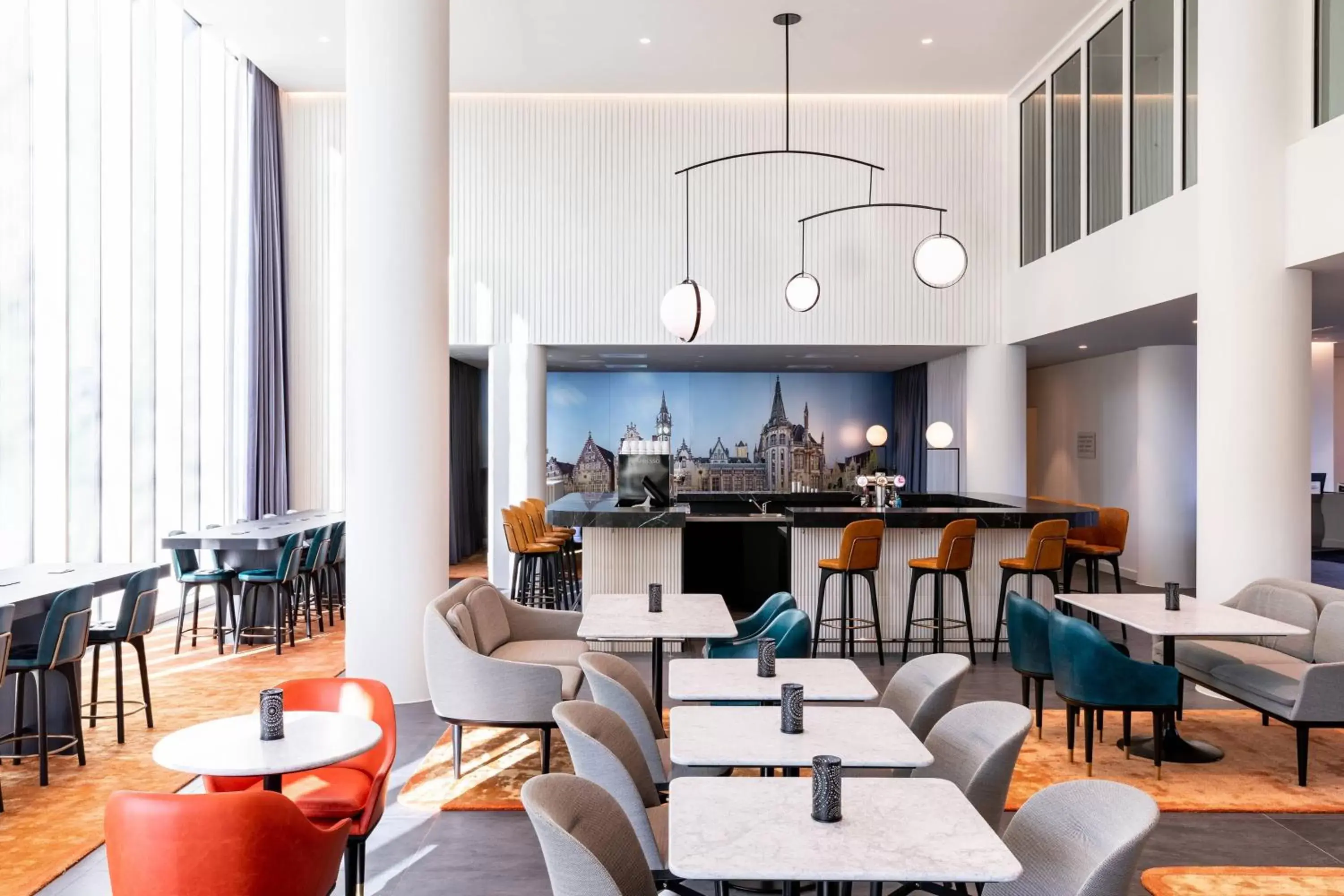 Lobby or reception, Restaurant/Places to Eat in Residence Inn Ghent by Marriott