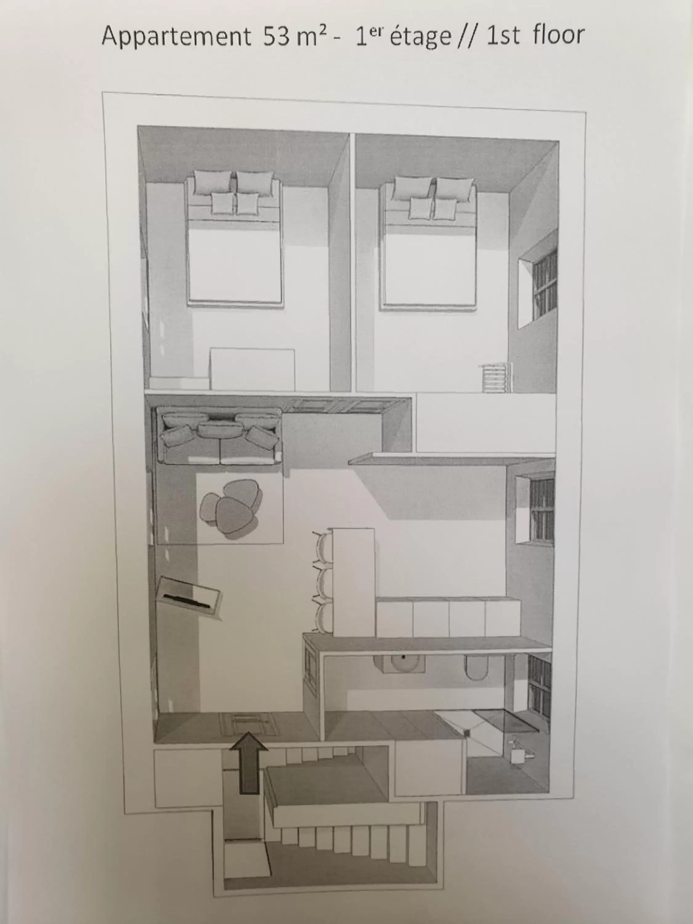 Floor Plan in Au Loup Historic Apartments