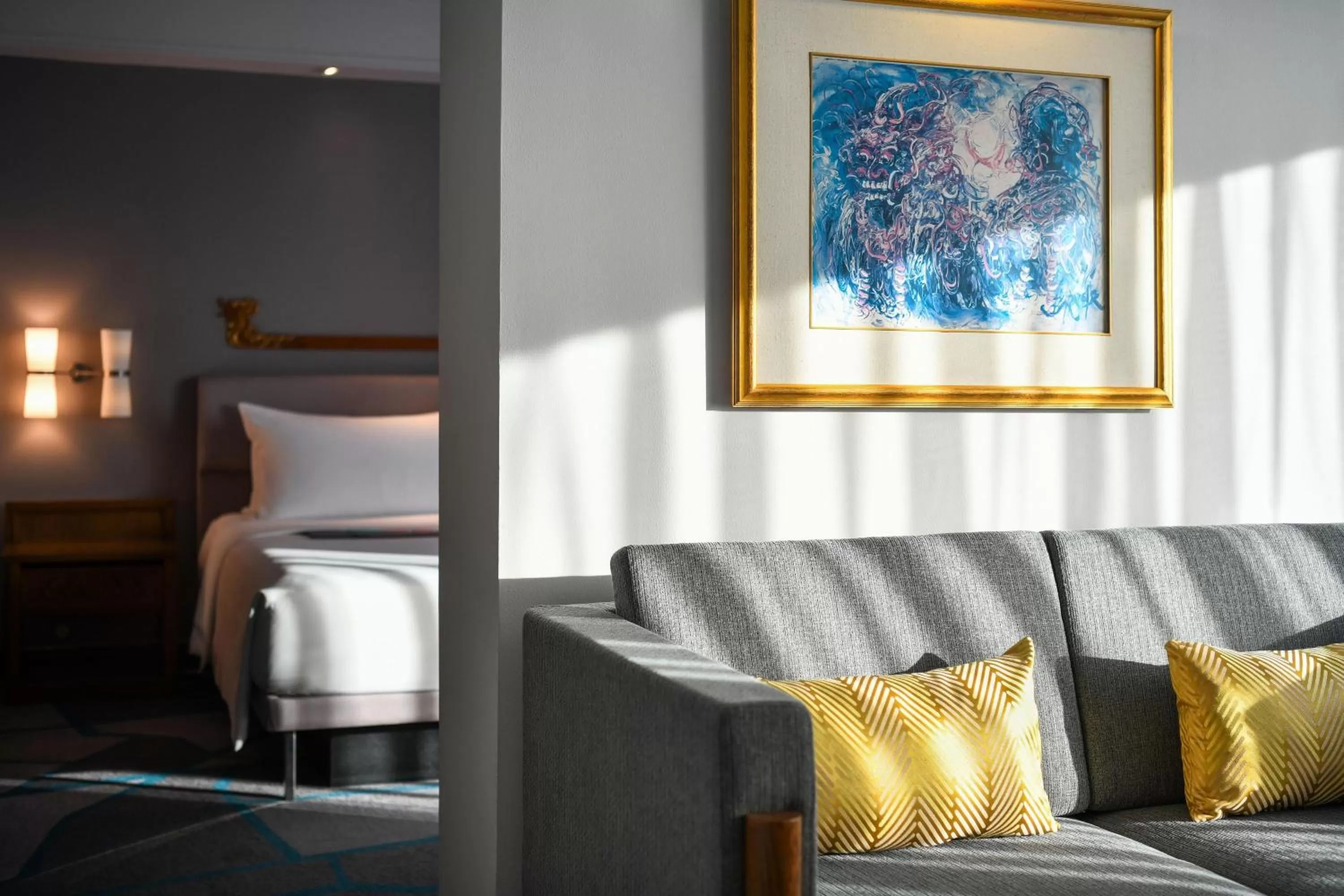 Living room, Bed in Le Meridien Jakarta