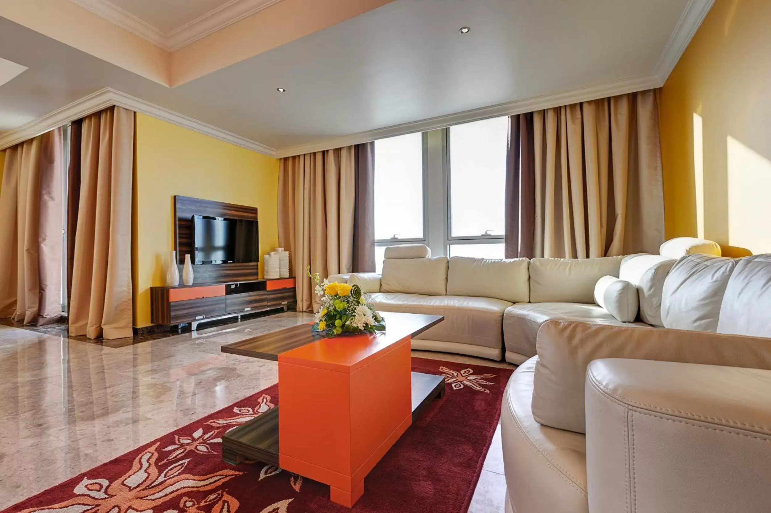 TV and multimedia, Seating Area in Abidos Hotel Apartment Dubai Land