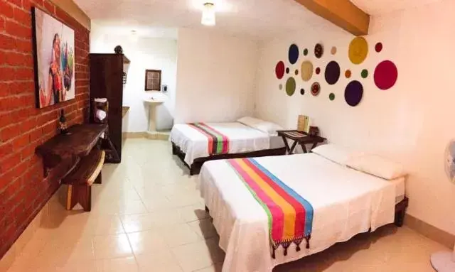 Bed in Hotel Casa del Mar Mazunte
